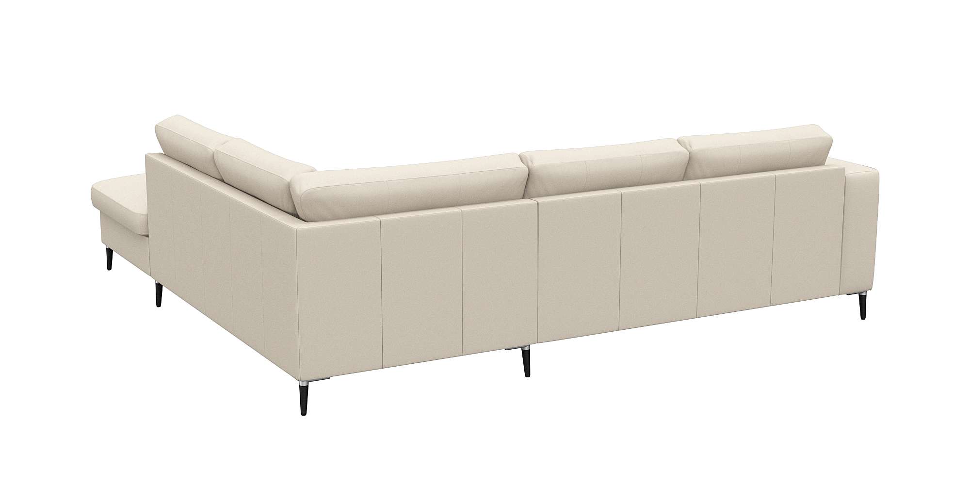 Thumbnail - FLEXLUX Ecksofa "Fiore, bequem und komfortabel, zeitlos, OTTOs Choice, L-Form", breite Armlehnen, Füße Alu/schwarz, B/T ...