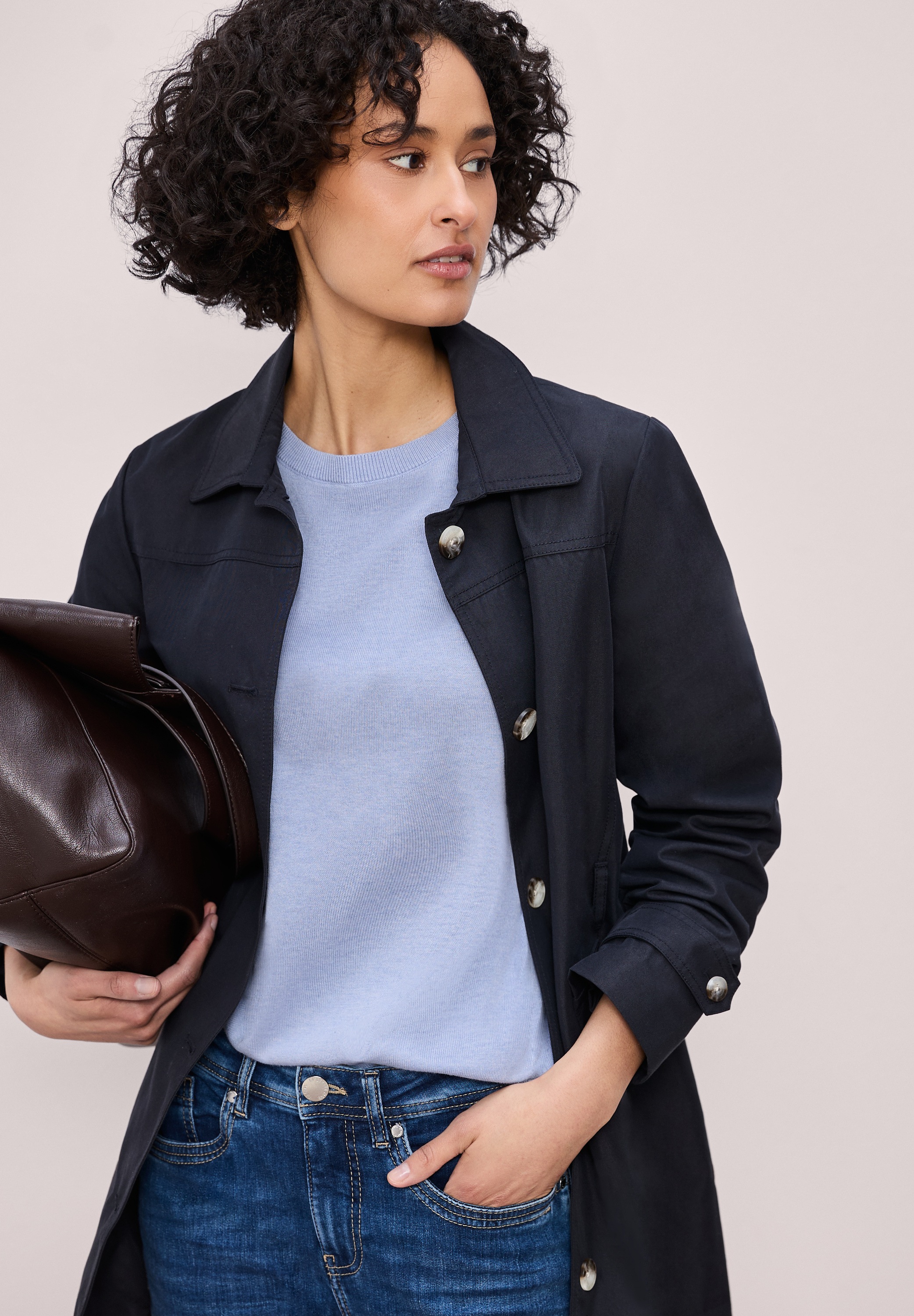 STREET ONE Rundhalspullover Rundhalsausschnitt günstig online kaufen