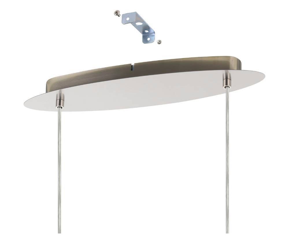 EGLO Hängeleuchte »SENDERO Pendellampe, Stahl und Holz, E27, IP20, Wohnzimmerlampe, Lampe« E27 1 Stk. Hängeleuchte, L77,5 x B25 x H130, nickel-matt, 2X60W exkl.