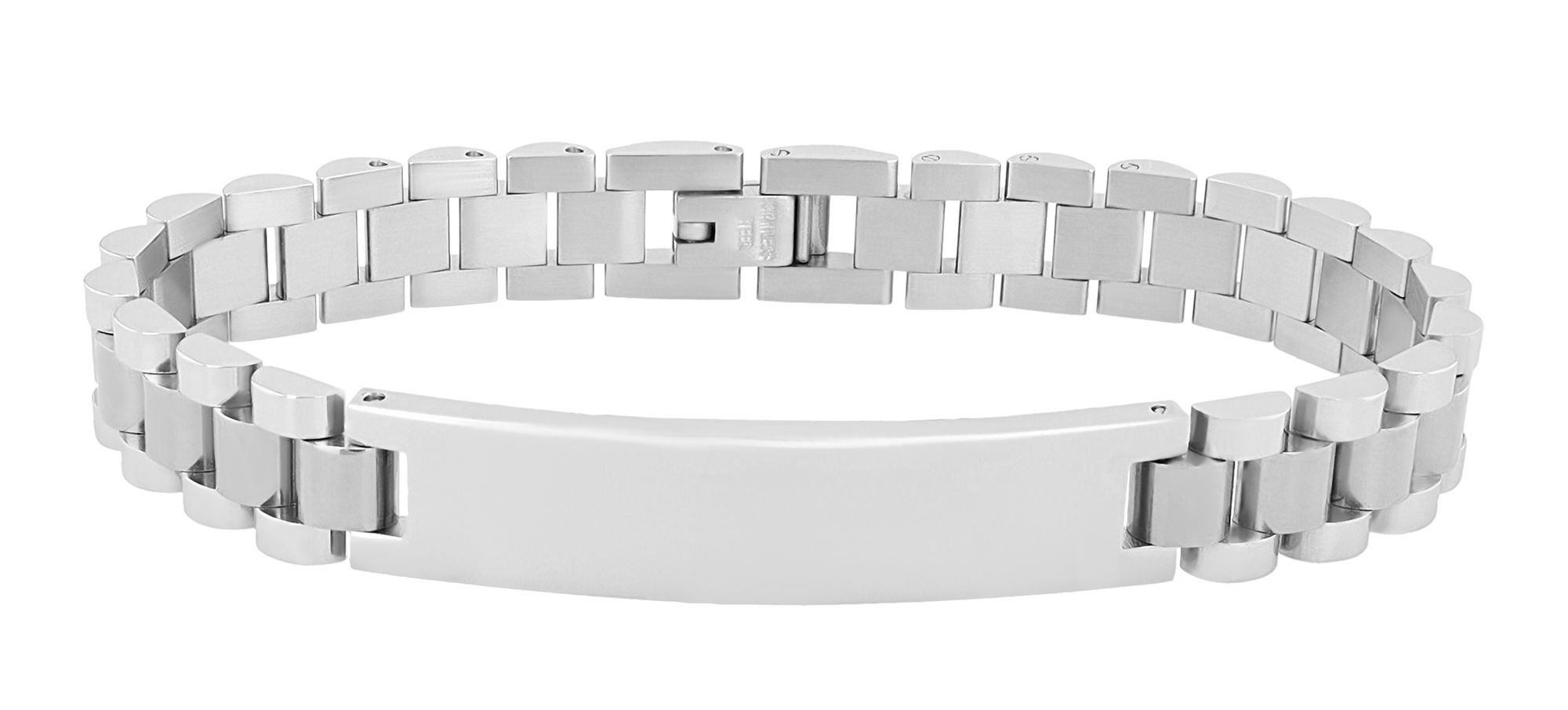 Adelia´s Gliederarmband »Unisex Armband – Gliederarmband aus Edelstahl 20,5 cm« Perfekt zum Verschenken an besondere Menschen