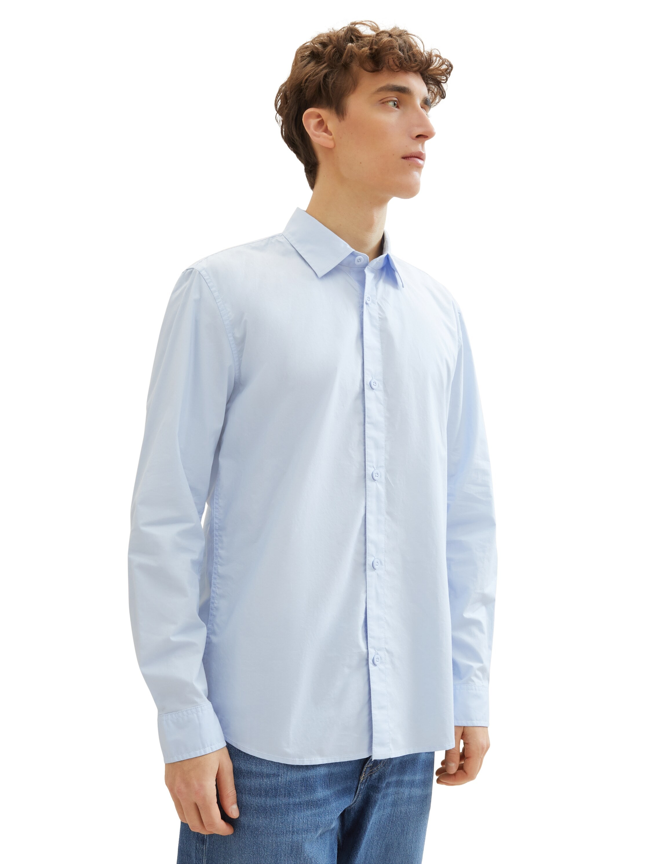 TOM TAILOR Denim Langarmhemd, mit Knopfleiste