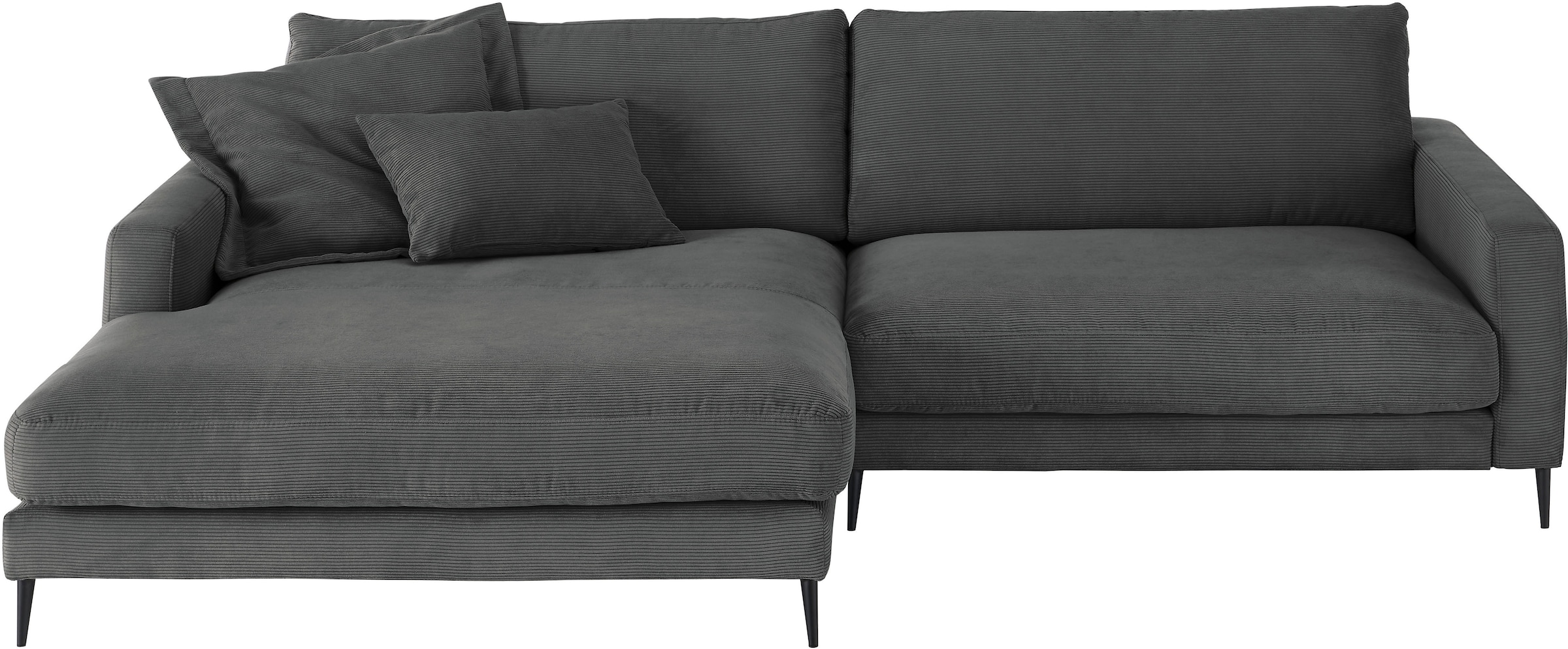 Home affaire Ecksofa "Downtown, B/T/H: 272/190/84 cm L-Form" weicher Sitzko günstig online kaufen