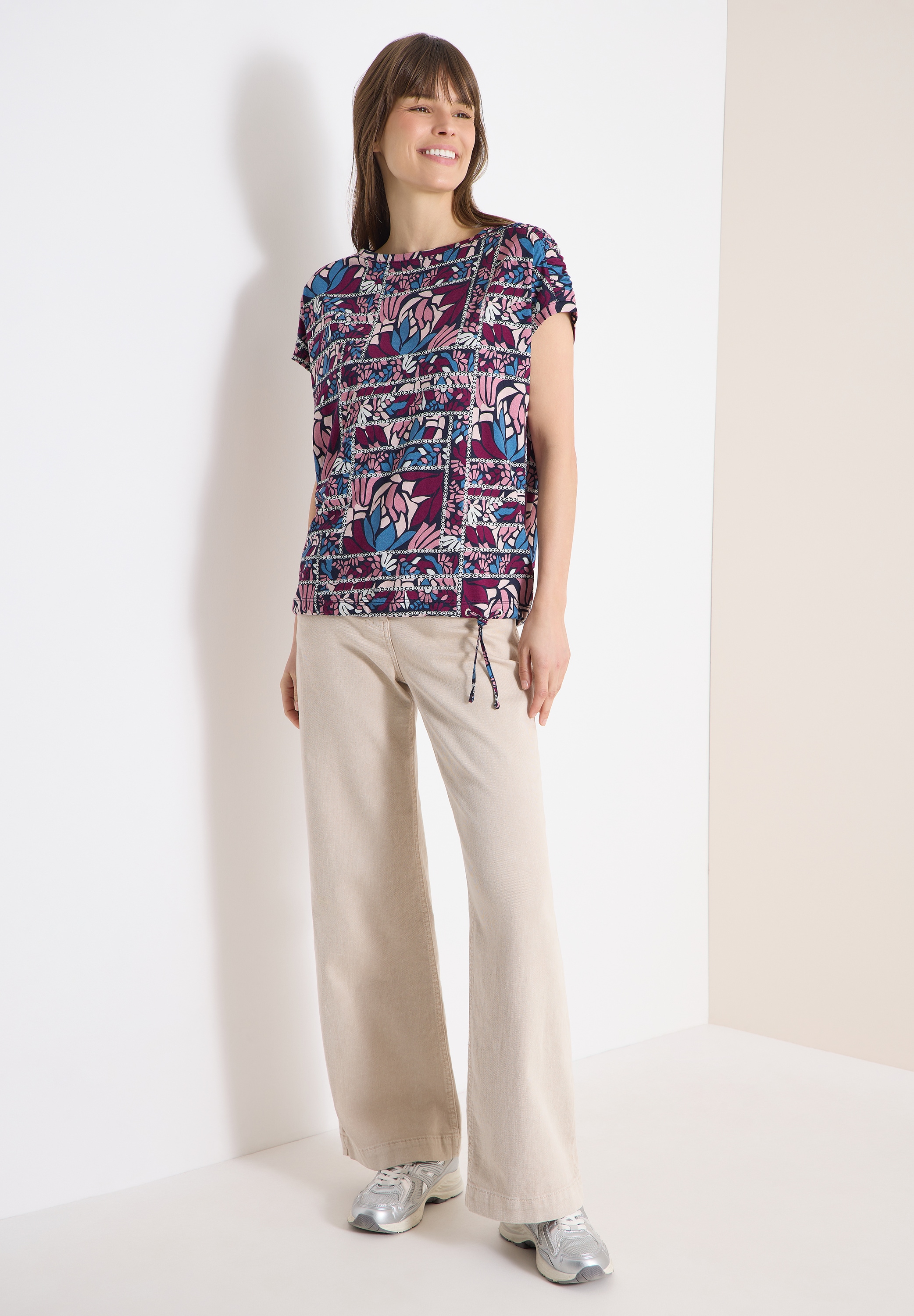 Cecil T-Shirt mit U-Boot-Ausschnitt