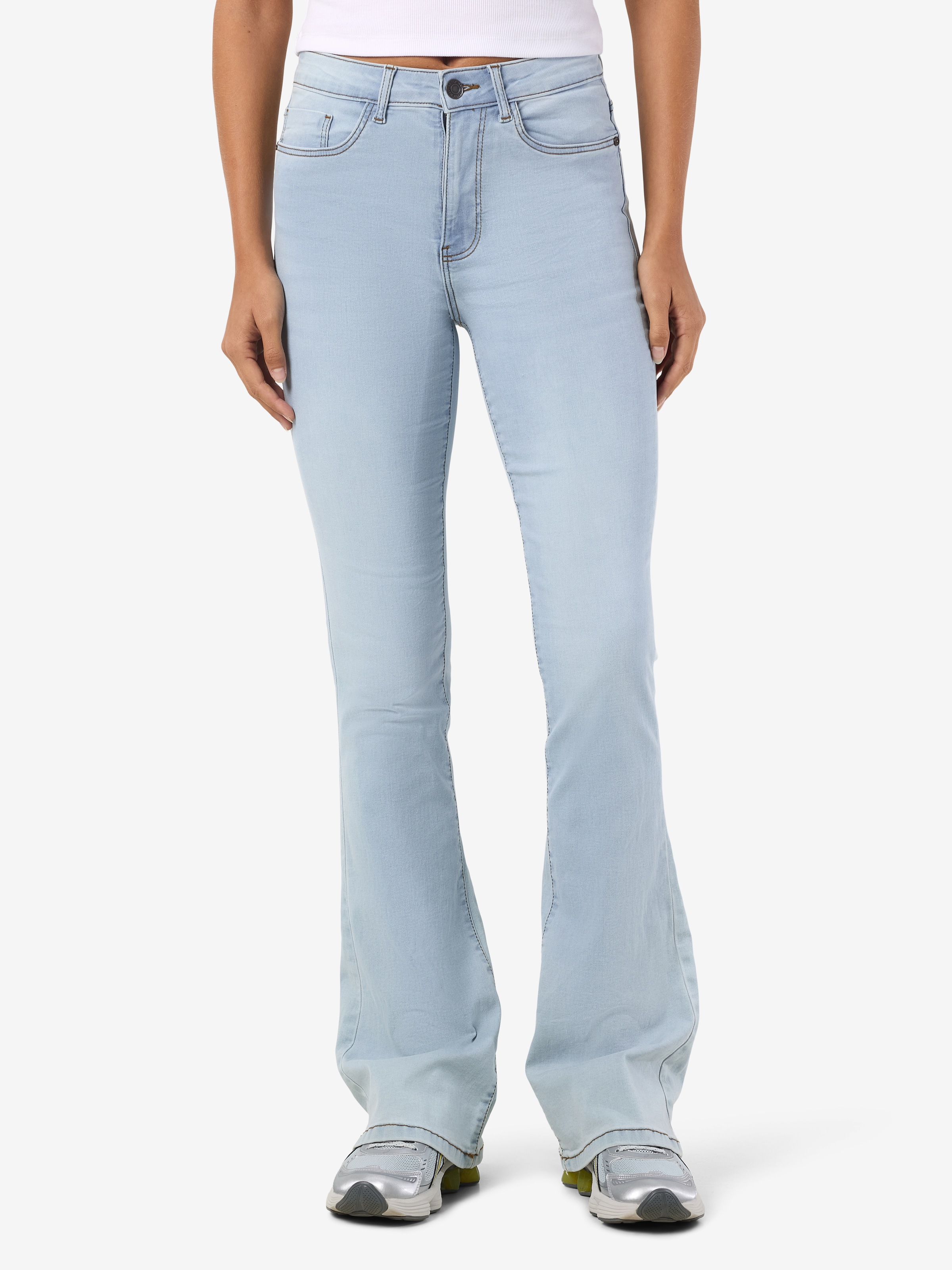 Noisy may Bootcut-Jeans "NMSALLIE HW SKINNY FLAR VI515LB FWD NOOS" günstig online kaufen