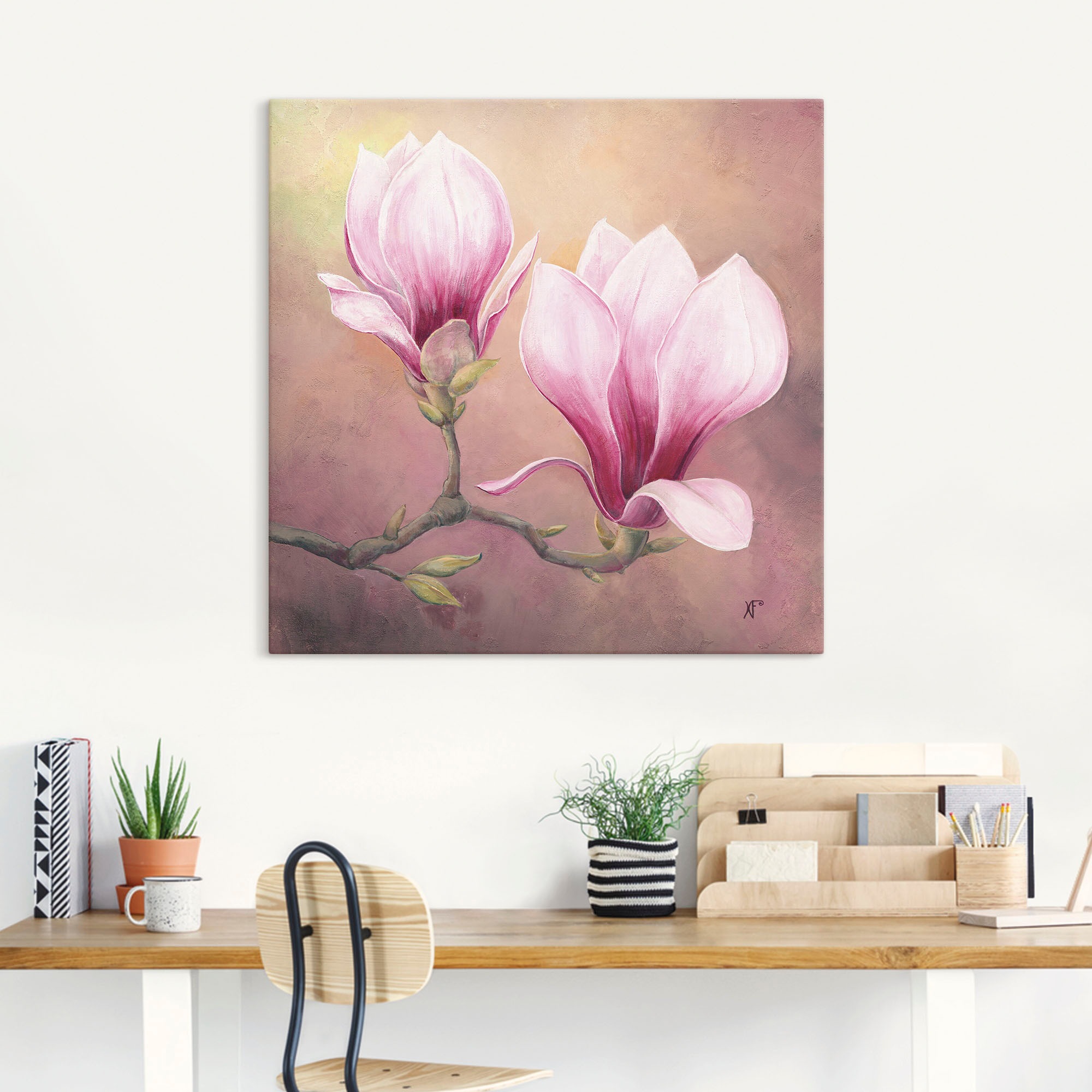 Artland Wandbild "Späte Magnolie", Blumenbilder, (1 St.), als Alubild, Lein günstig online kaufen