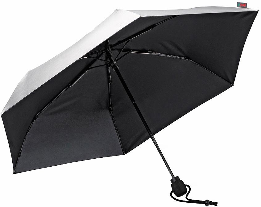 EuroSCHIRM® Taschenregenschirm »light trek® ultra, silber«, besonders leicht, kompakte Größe und mit UV-Schutz 50+