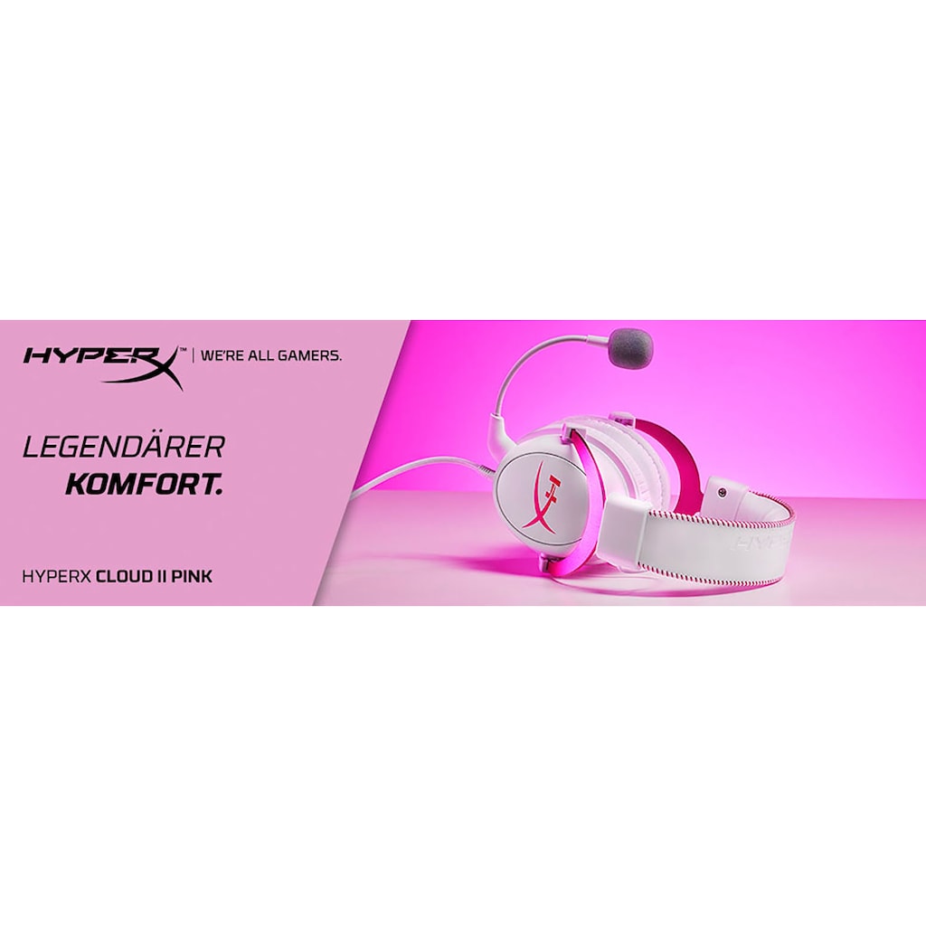 HyperX Gaming-Headset »Cloud II«, Rauschunterdrückung-Mikrofon abnehmbar