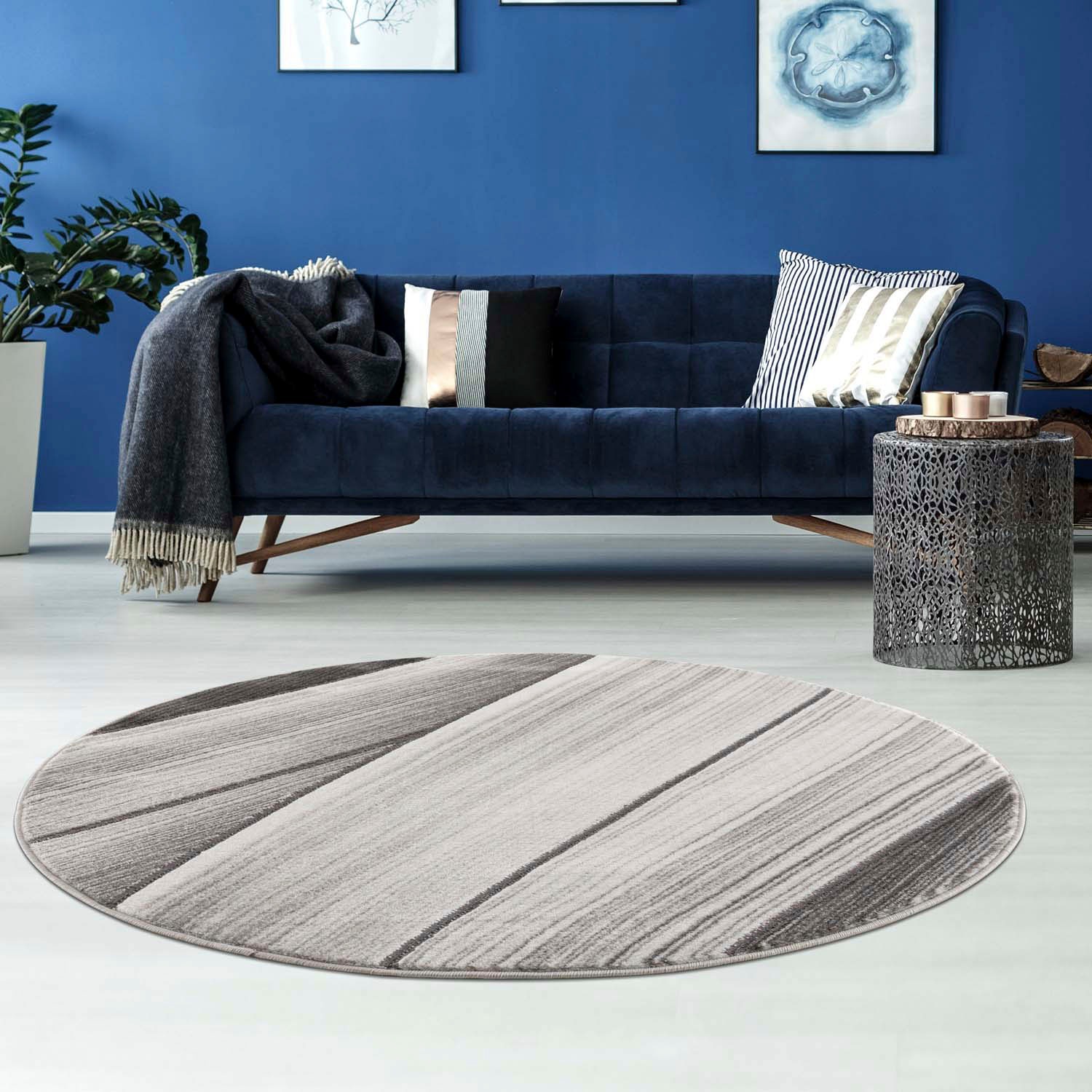 Carpet City Teppich »Noa 9258«, rund, Kurzflor, Modern, Weicher For, Pflegeleicht