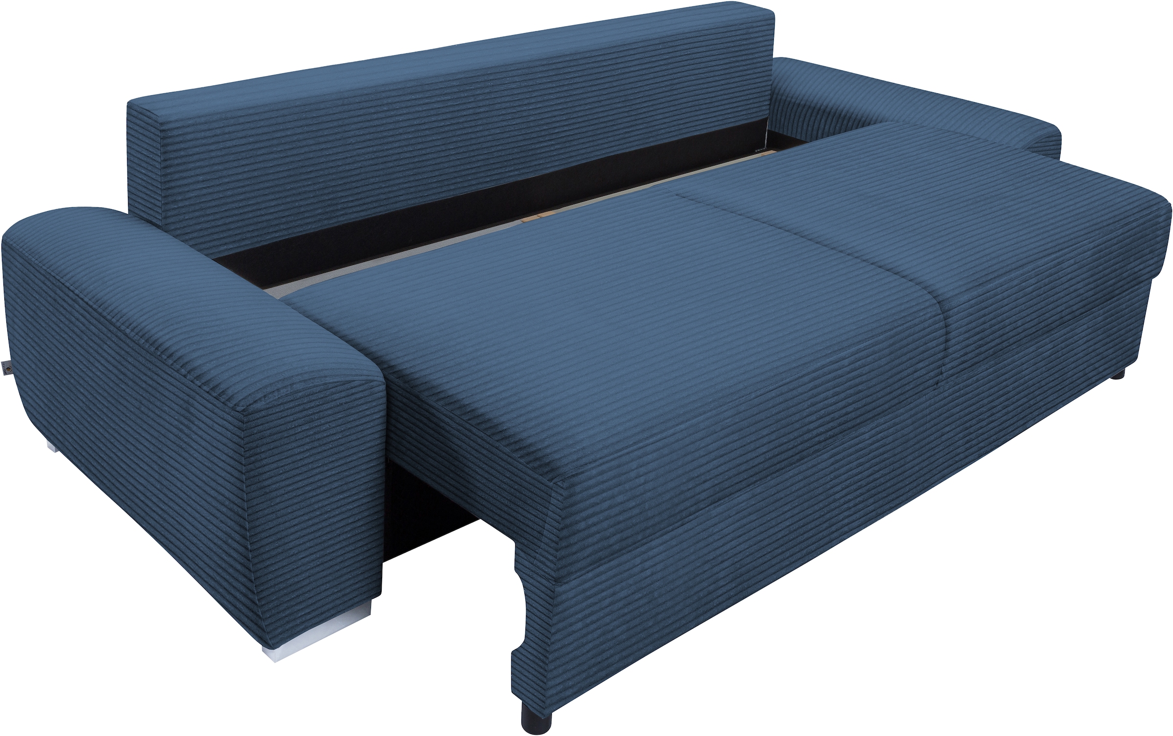 exxpo - sofa fashion 2-Sitzer »SOLSBURY, Sofa, Schlafsofa«, inkl. Federkern-Polsterung, Bettfunktion und Stauraum, in Cord