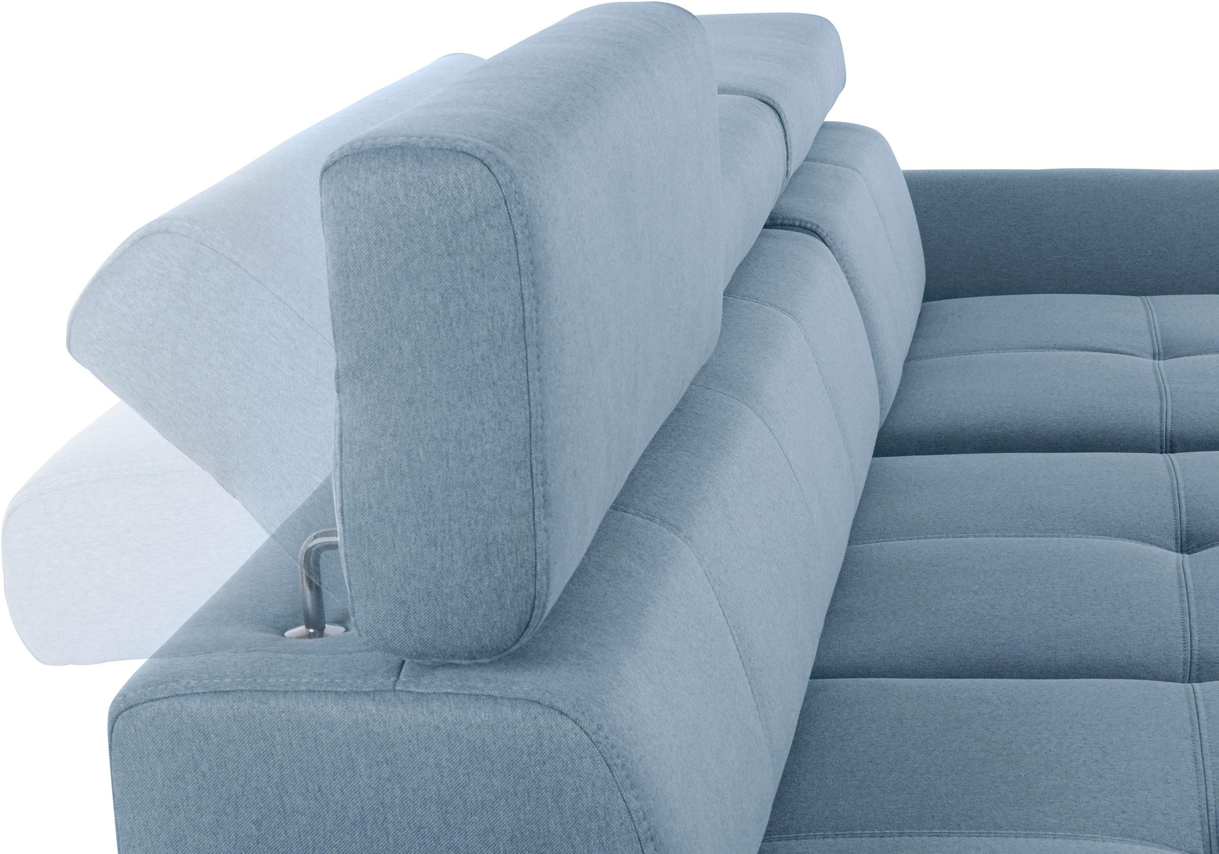 exxpo - sofa fashion Ecksofa »Maretto, bequem und komfortabel, L-Form«, inkl. Kopf- bzw. Rückenverstellung, wahlweise mit Bettfunktion