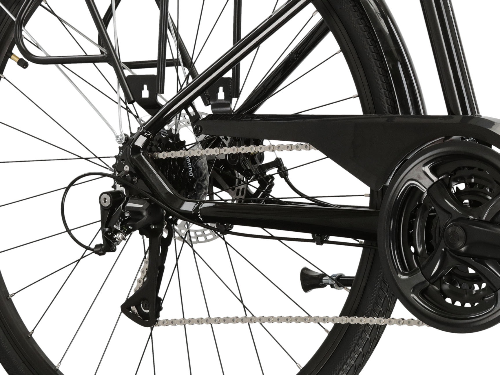 Kross Cityrad »KROSS Citybike Sentio 3.0 schwarz 24 Gänge«, 24 Gang, Shimano, ACERA M3020 Schaltwerk, Kettenschaltung