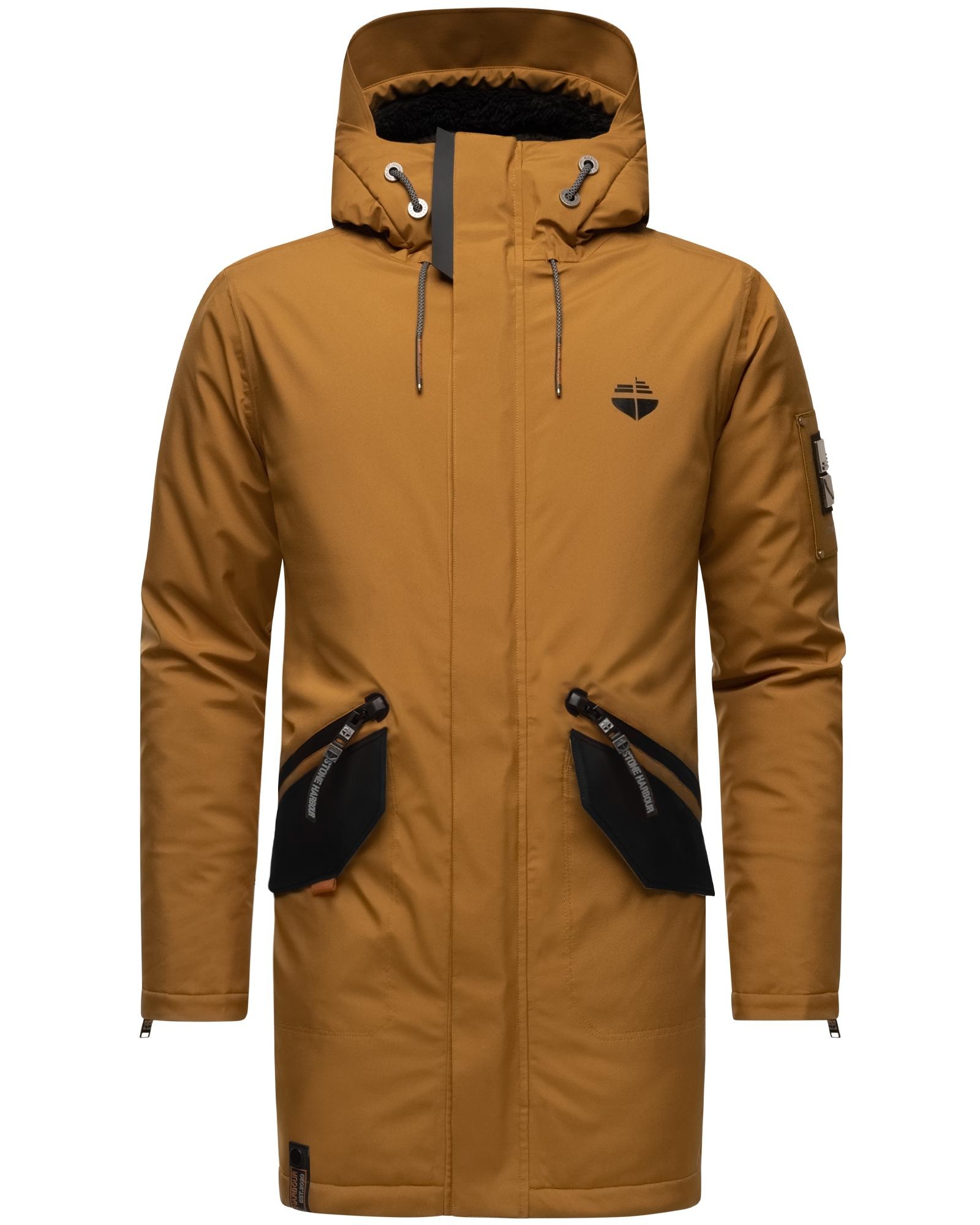 Stone Harbour Wintermantel »Ragaan«, modischer Herren Winterparka mit Teddyfell Futter