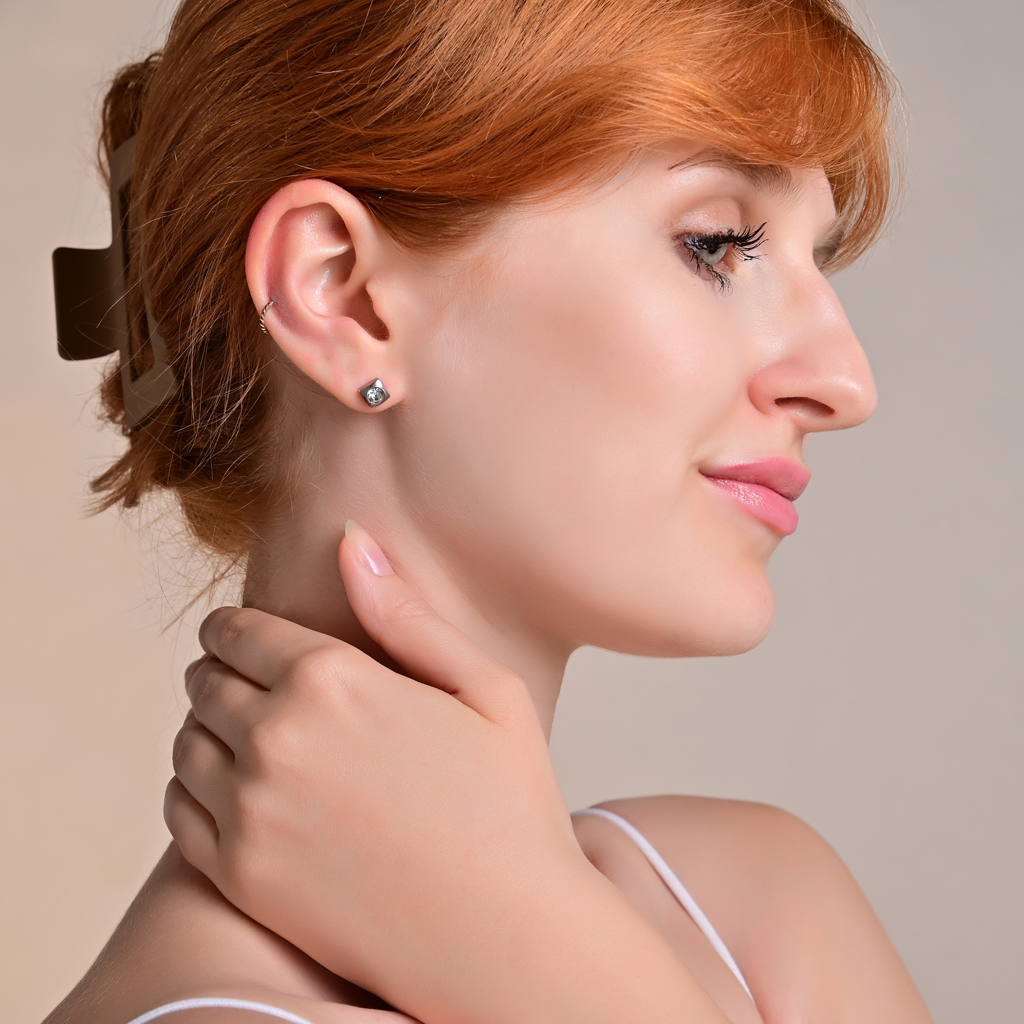 Adelia´s Paar Ohrhänger "Ohrringe – Ohrstecker aus Edelstahl mit Strass Steinchen" Ein Geschenk, das Freude macht