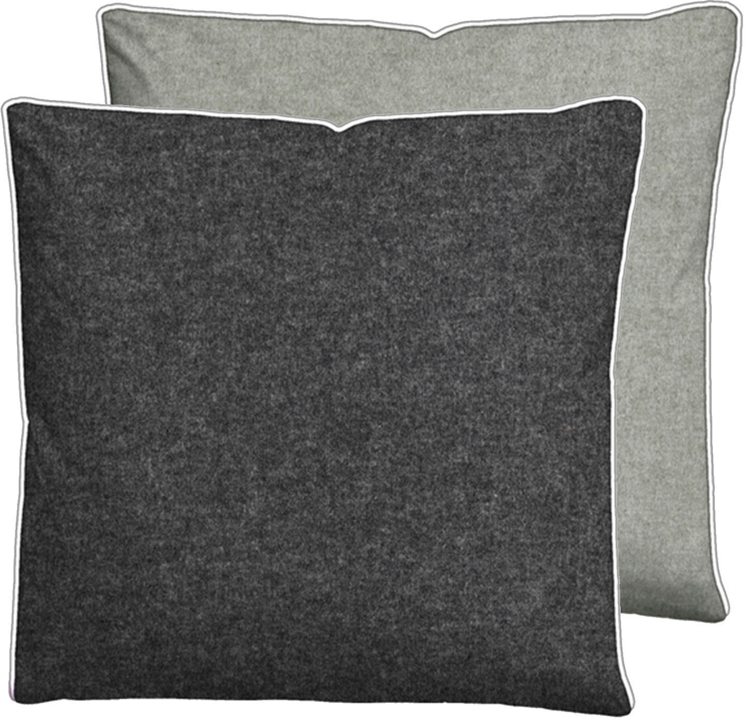 Biberna Kissenbezug "Hermal Flanell mit Reißverschluss, Melange-Optik, Wend günstig online kaufen