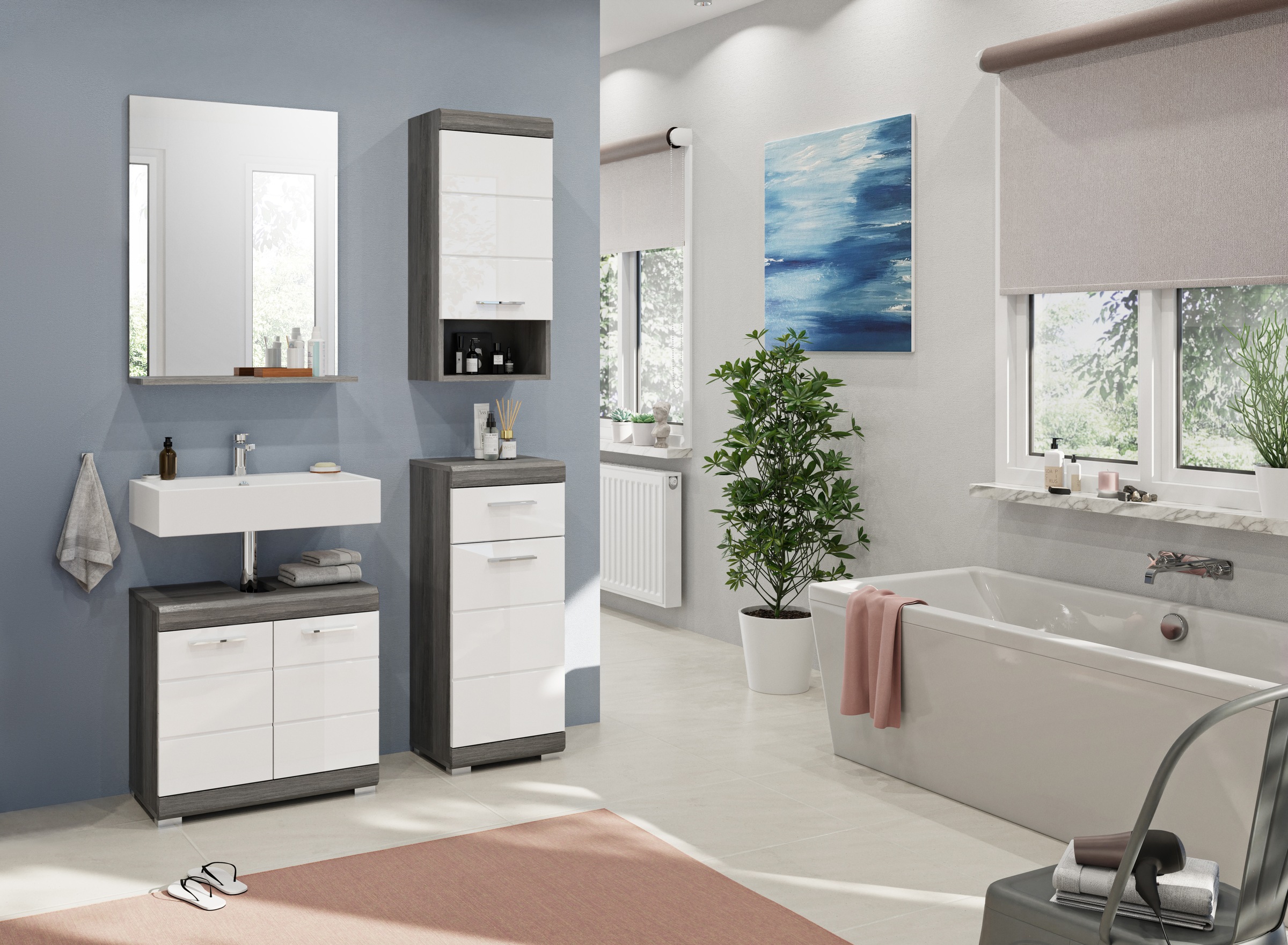 welltime Badmöbel-Set "Siena, 4 teilig, bestehend aus:" Set, TOPSELLER, 4 S günstig online kaufen