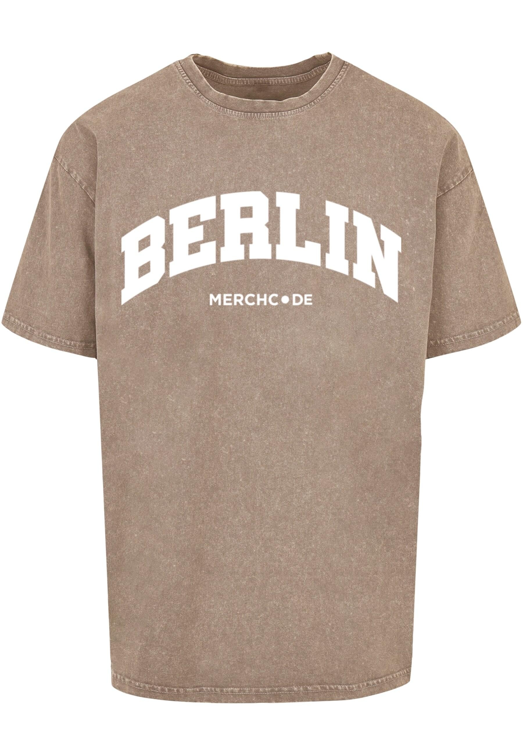 Merchcode T-Shirt "Merchcode Herren Berlin Wording - Acid Washed Oversize T günstig online kaufen