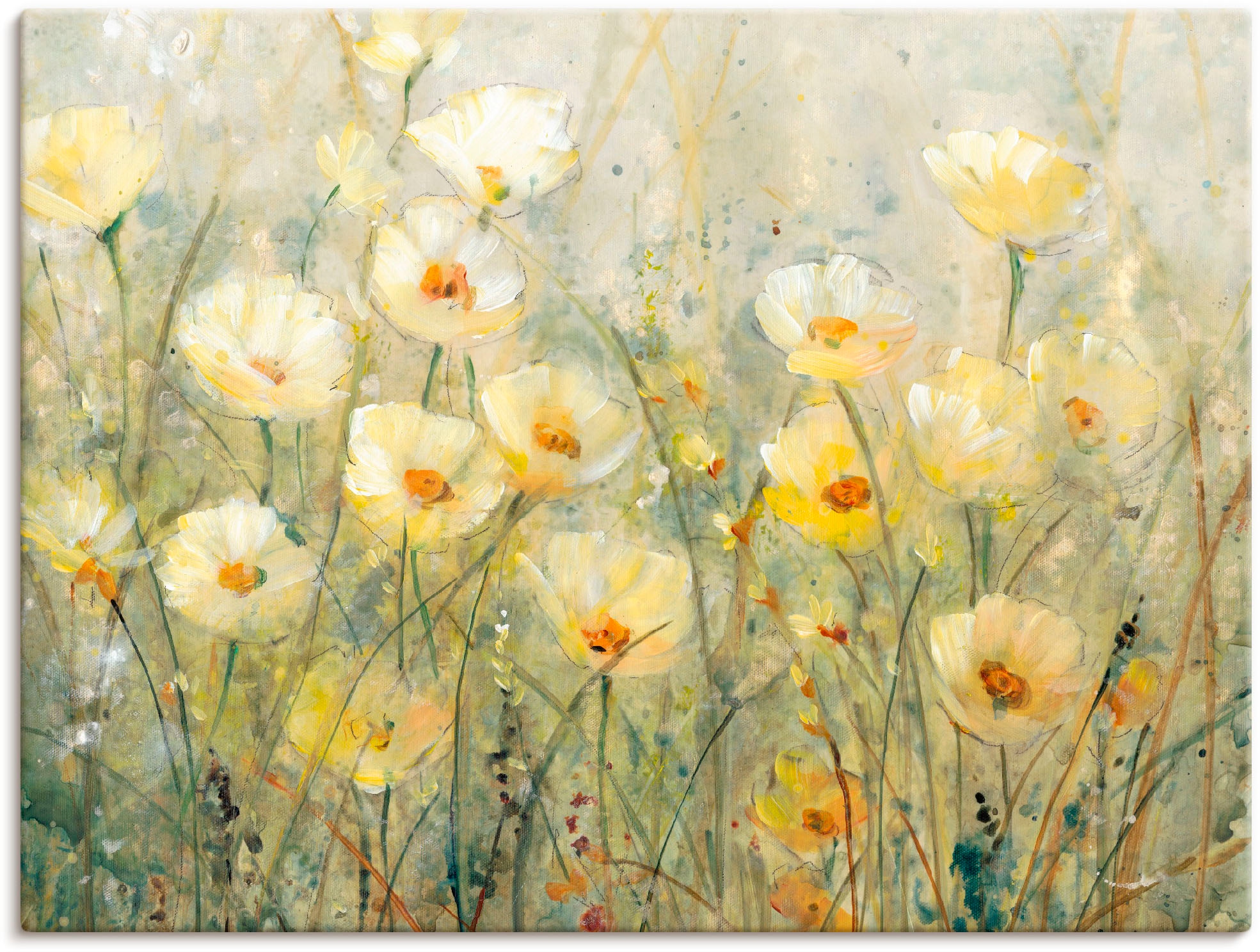 Artland Wandbild "Sommer in voller Blüte I" Blumenwiese 1 Stk. tlg. als Alu günstig online kaufen