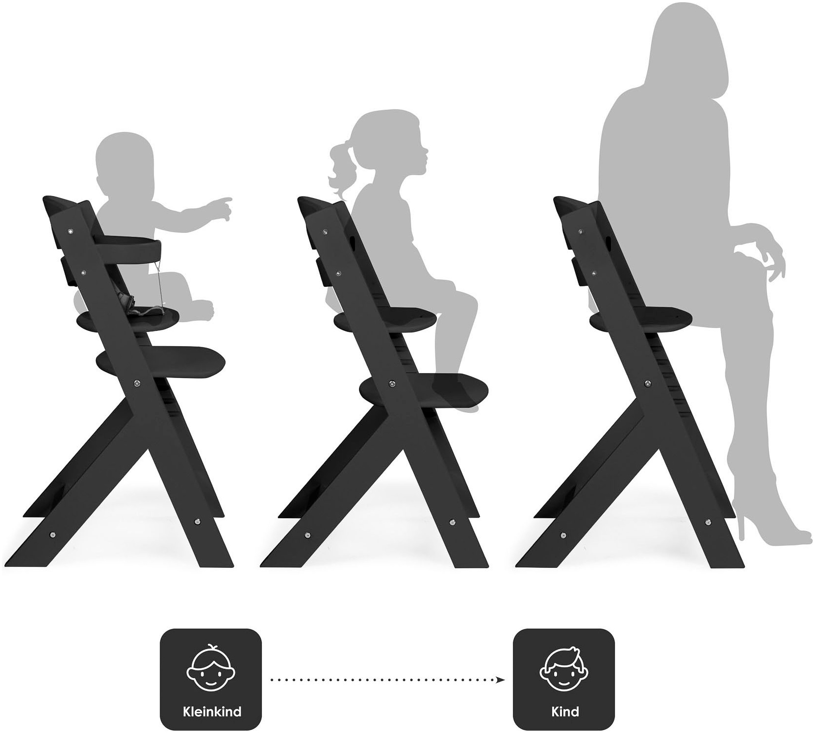 BabyGo Hochstuhl »Family, schwarz« ()