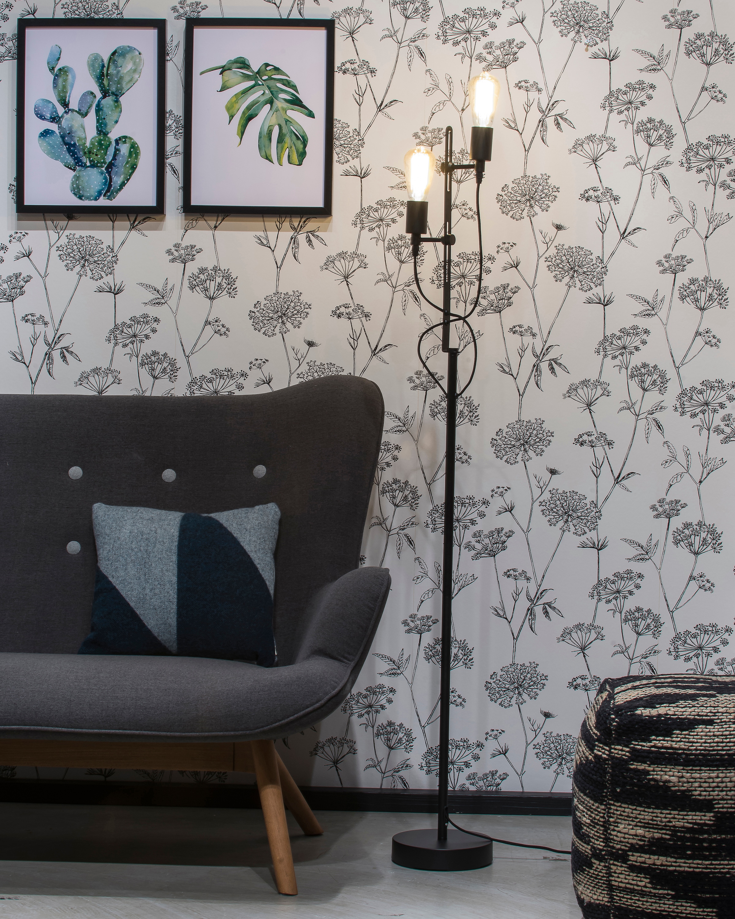 it's About RoMi Stehlampe »Seattle«, 2 flammig, Leuchtmittel E27 | ohne Leuchtmittel