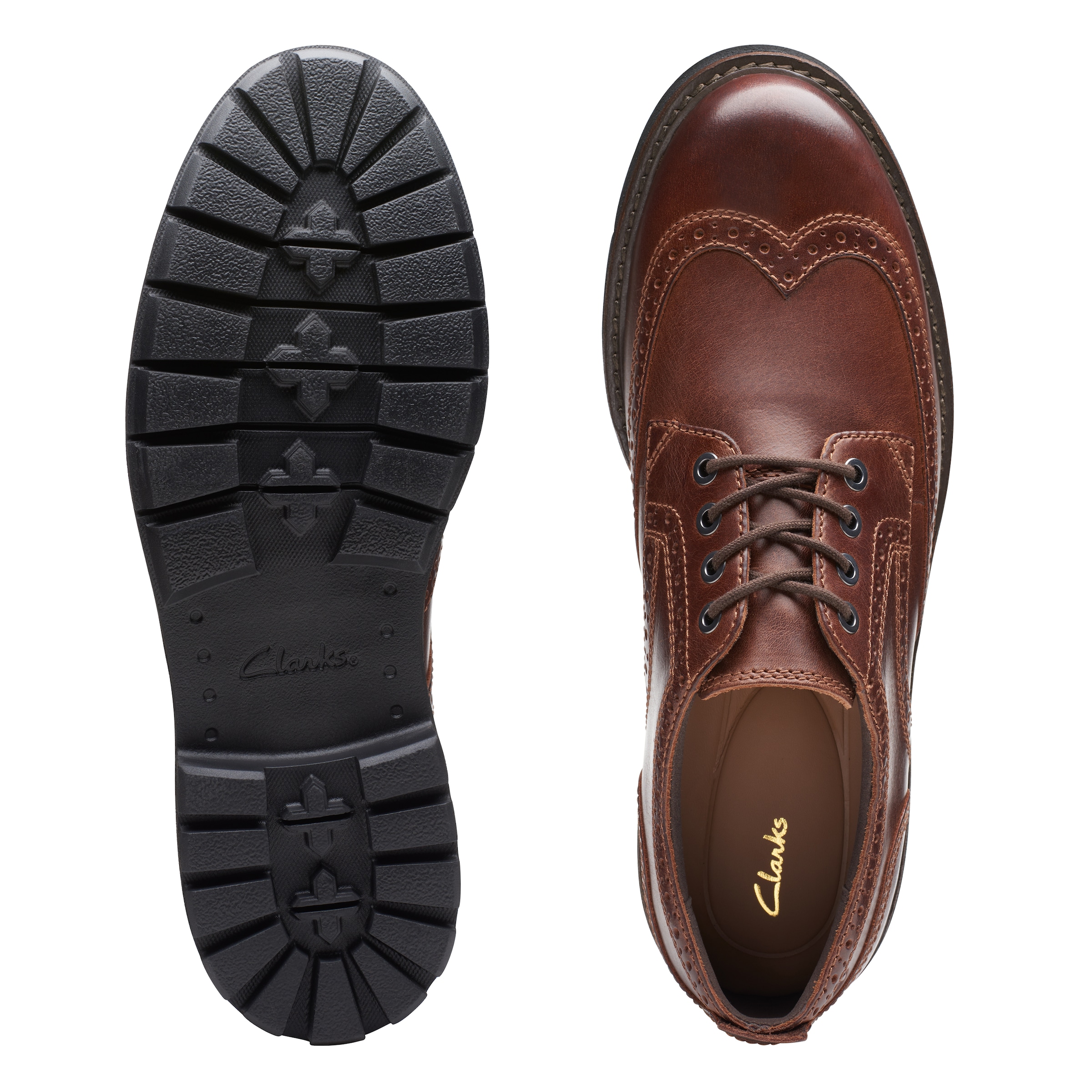 Clarks Budapester »Batcombe Far«, Brogue, Schnürschuh, Business Schuh mit Flügelkappe