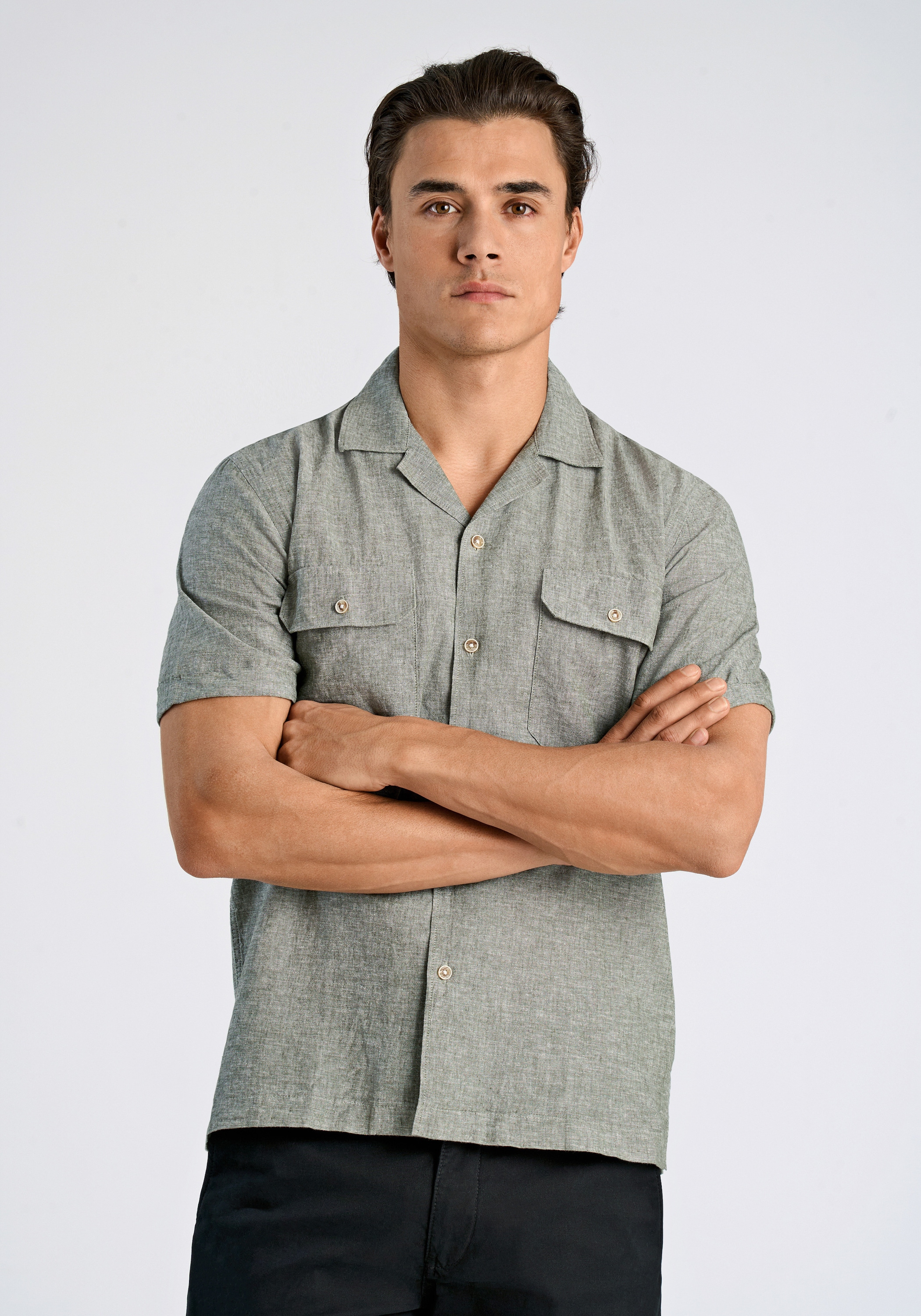 LINDBERGH Leinenhemd "Leinenhemd (Kurzarm) Relaxed Fit"