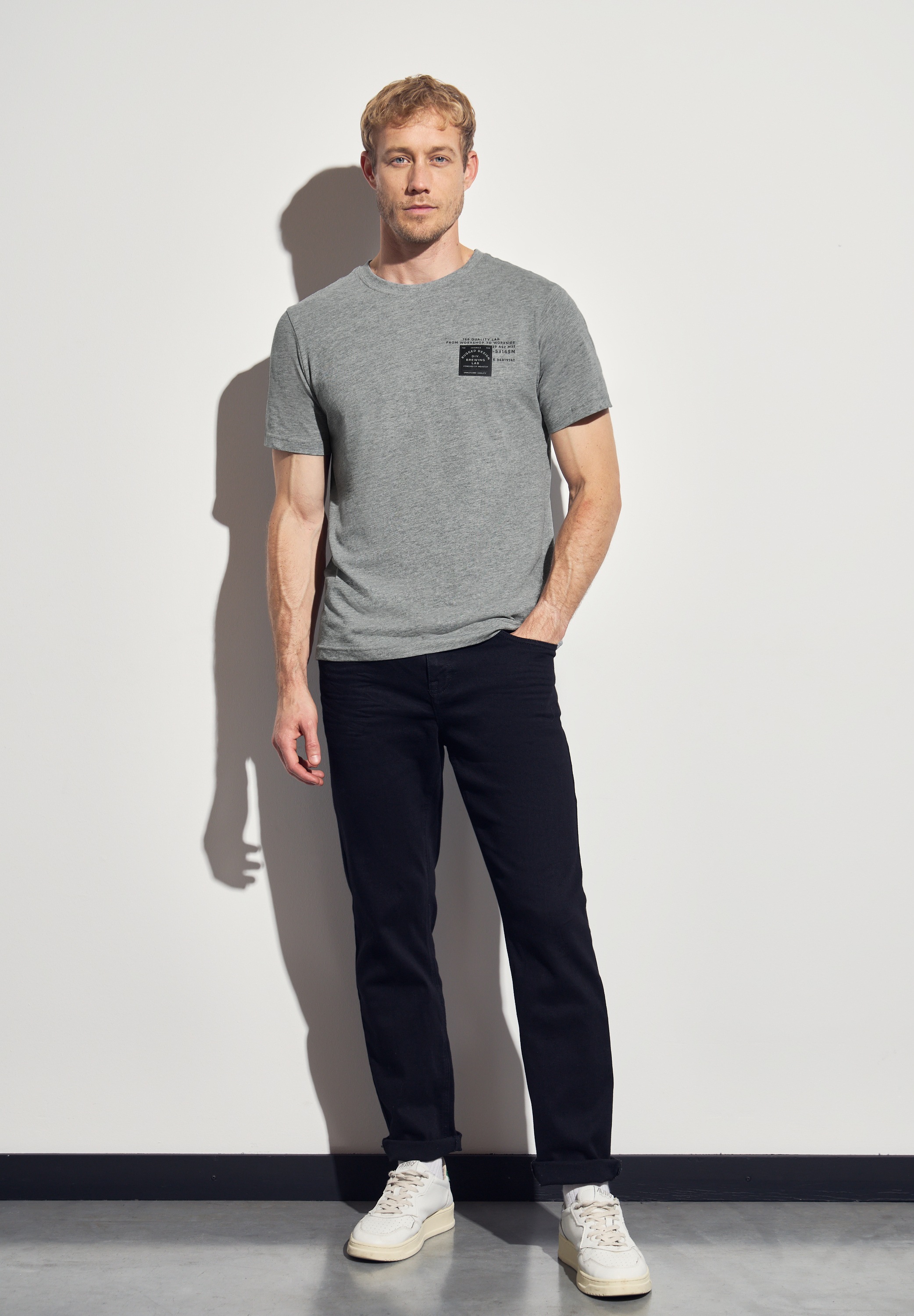 STREET ONE MEN T-Shirt, aus reiner Baumwolle