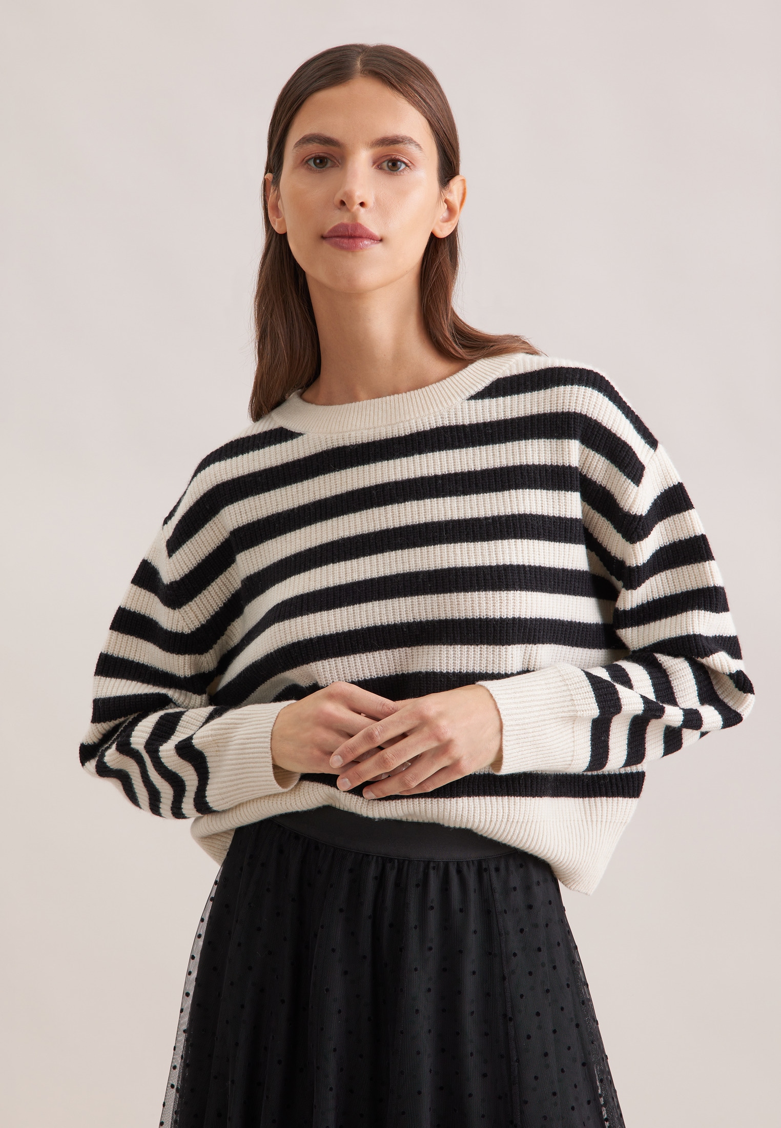 seidensticker Strickpullover 1/1 Rundhals Gestreift günstig online kaufen