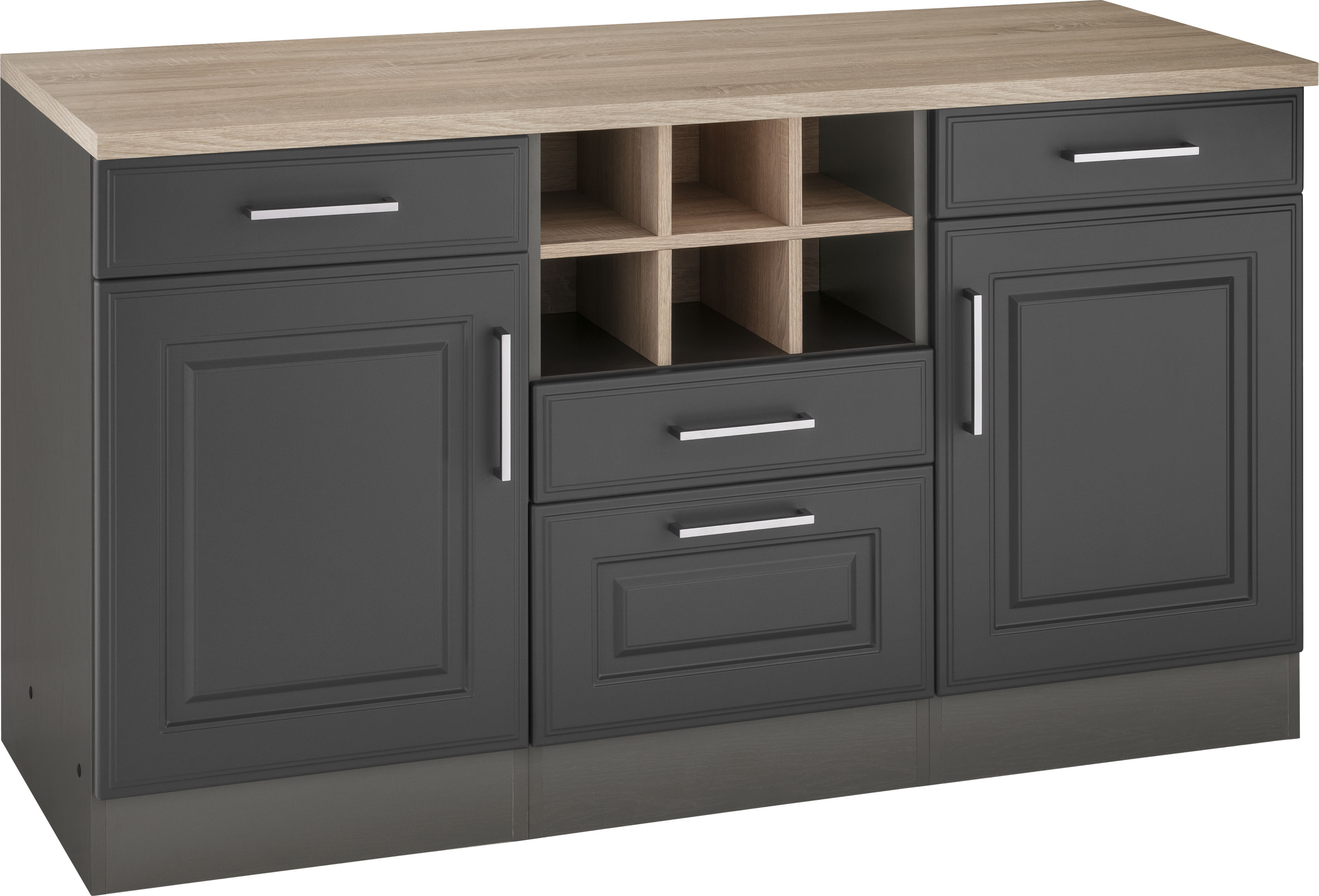 Thumbnail - HELD MÖBEL Unterschrank "Stockholm", 150 cm breit, hochwertige MDF-Fronten mit Fräsung, viel Stauraum