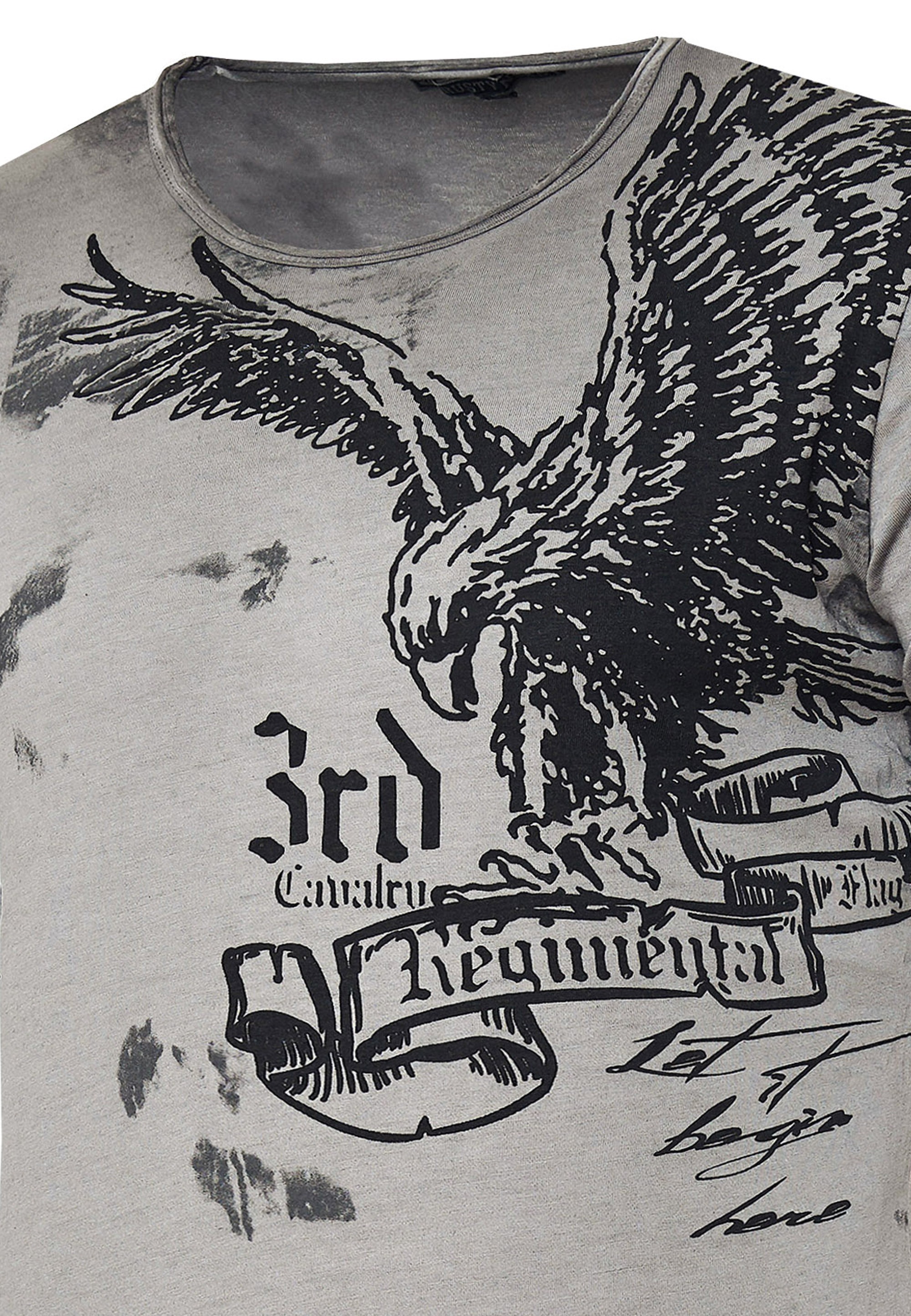 Rusty Neal T-Shirt, mit Adler-Print