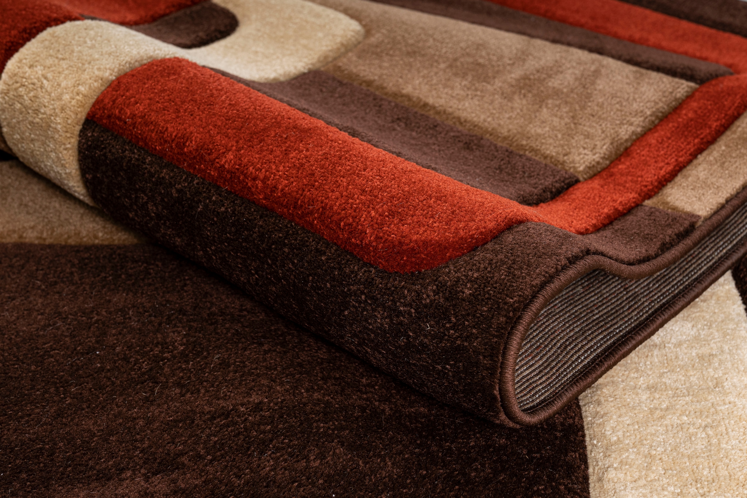 my home Teppich »Maxim«, rechteckig, Hoch-Tief-Effekt, Rechnung 3D-Design BAUR auf | Kurzflor