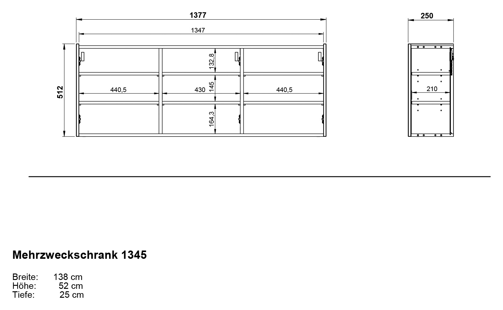 GERMANIA Mehrzweckschrank »GW-Libbiano, Schuhschrank«, ideal für schmale Flure, Breite 138 cm, in 2 verschiedenen Höhen