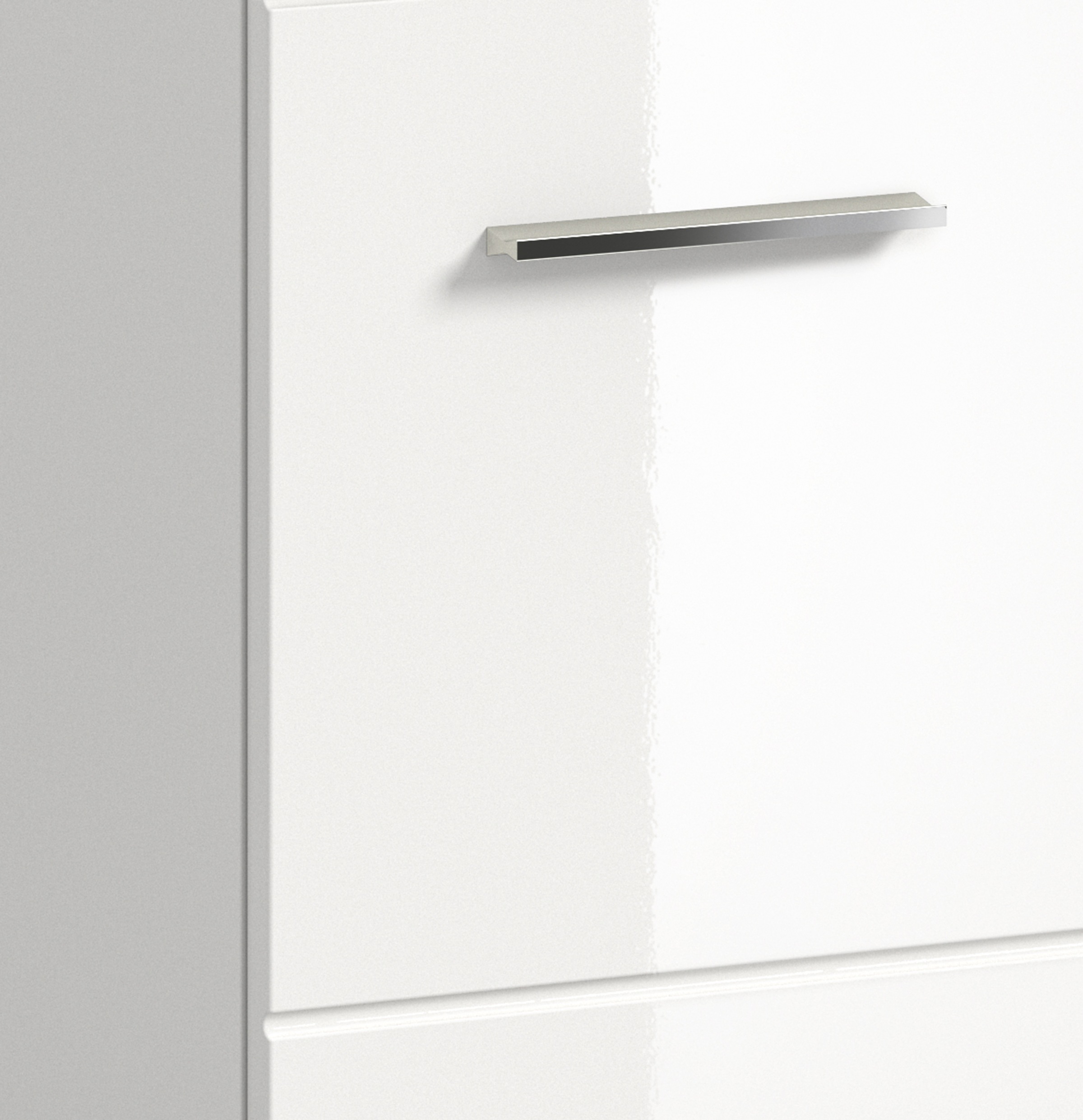 INOSIGN Badezimmer-Set, (Set, 3 St.), Florenz, Badkombination 3-tlg., Weiß Hochglanz, inkl. Waschbecken