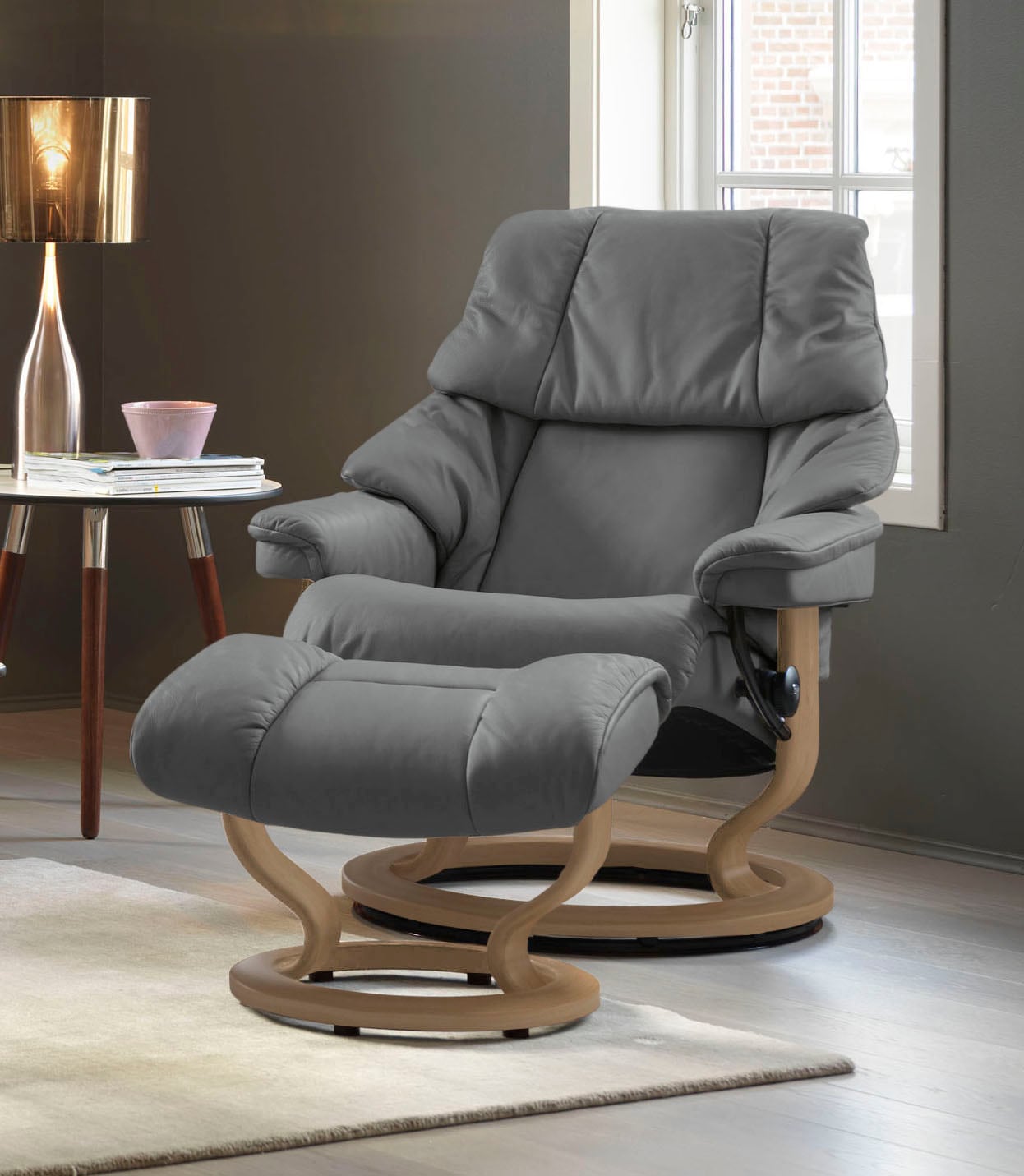Stressless Relaxsessel "Reno", (Set, Relaxsessel mit Hocker), mit Hocker, m günstig online kaufen