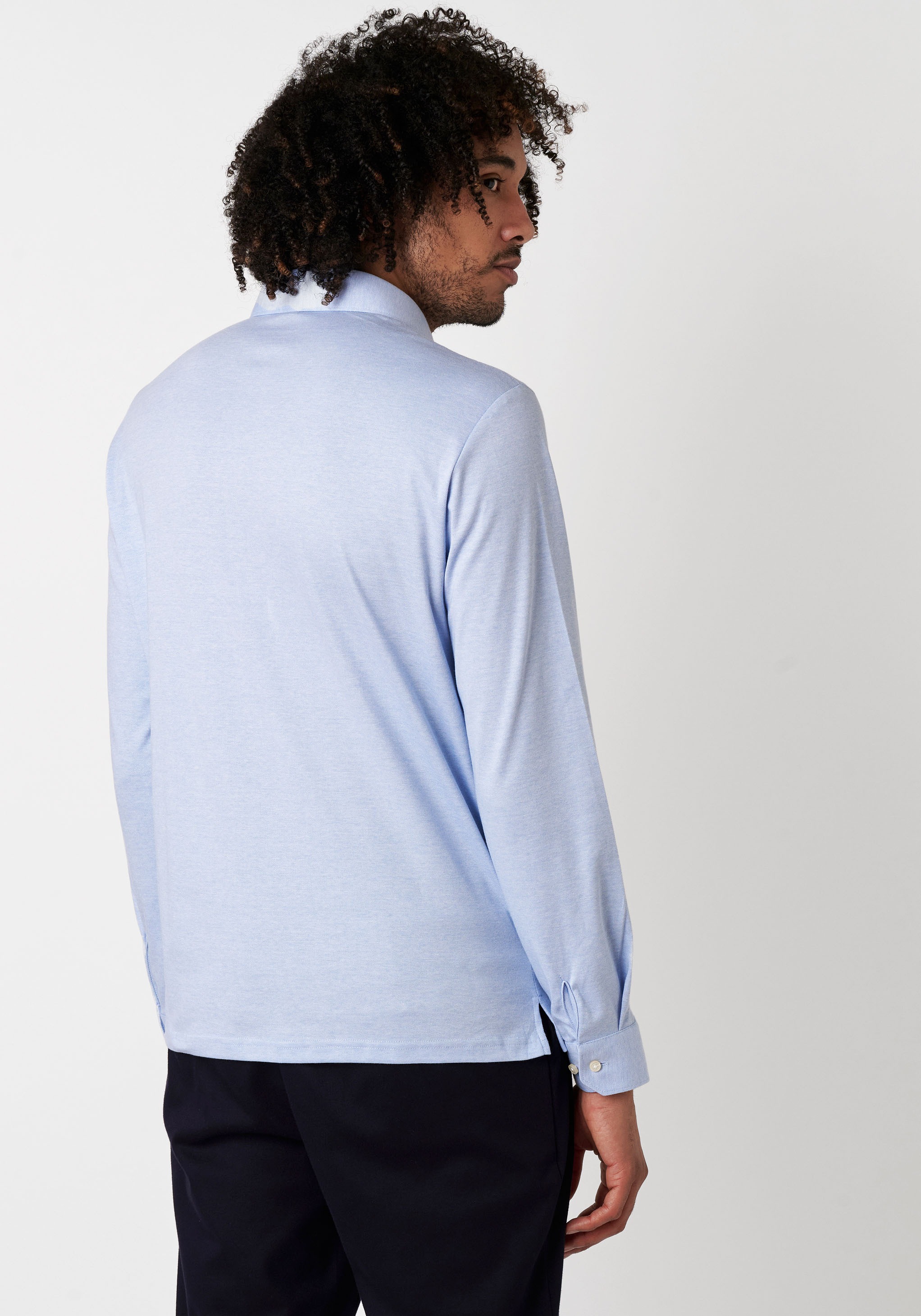DESOTO Langarm-Poloshirt »Essential Polo Kent 1/1«, Mit Rundhalsausschnitt