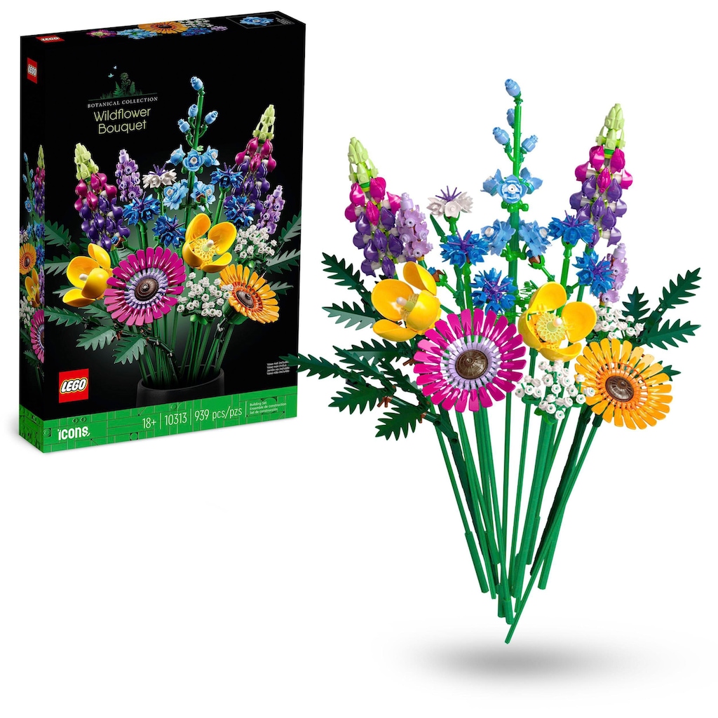 LEGO® Konstruktionsspielsteine »Wildblumenstrauß (10313), LEGO® Icons«, (939 St.), Made in Europe