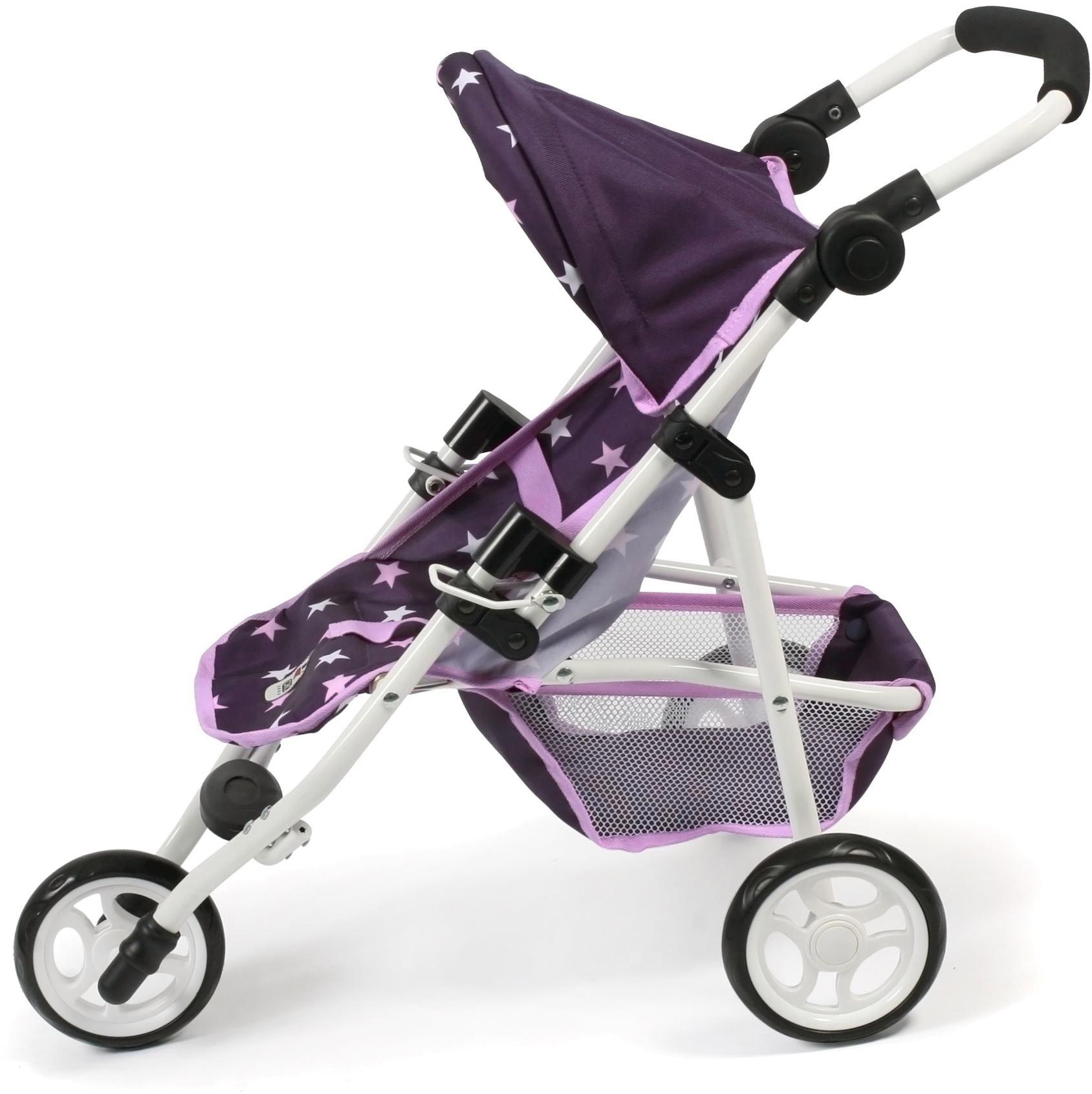 CHIC2000 Puppenbuggy »Jogging-Buggy Lola, Stars Lila«, mit klappbarem Verdeck