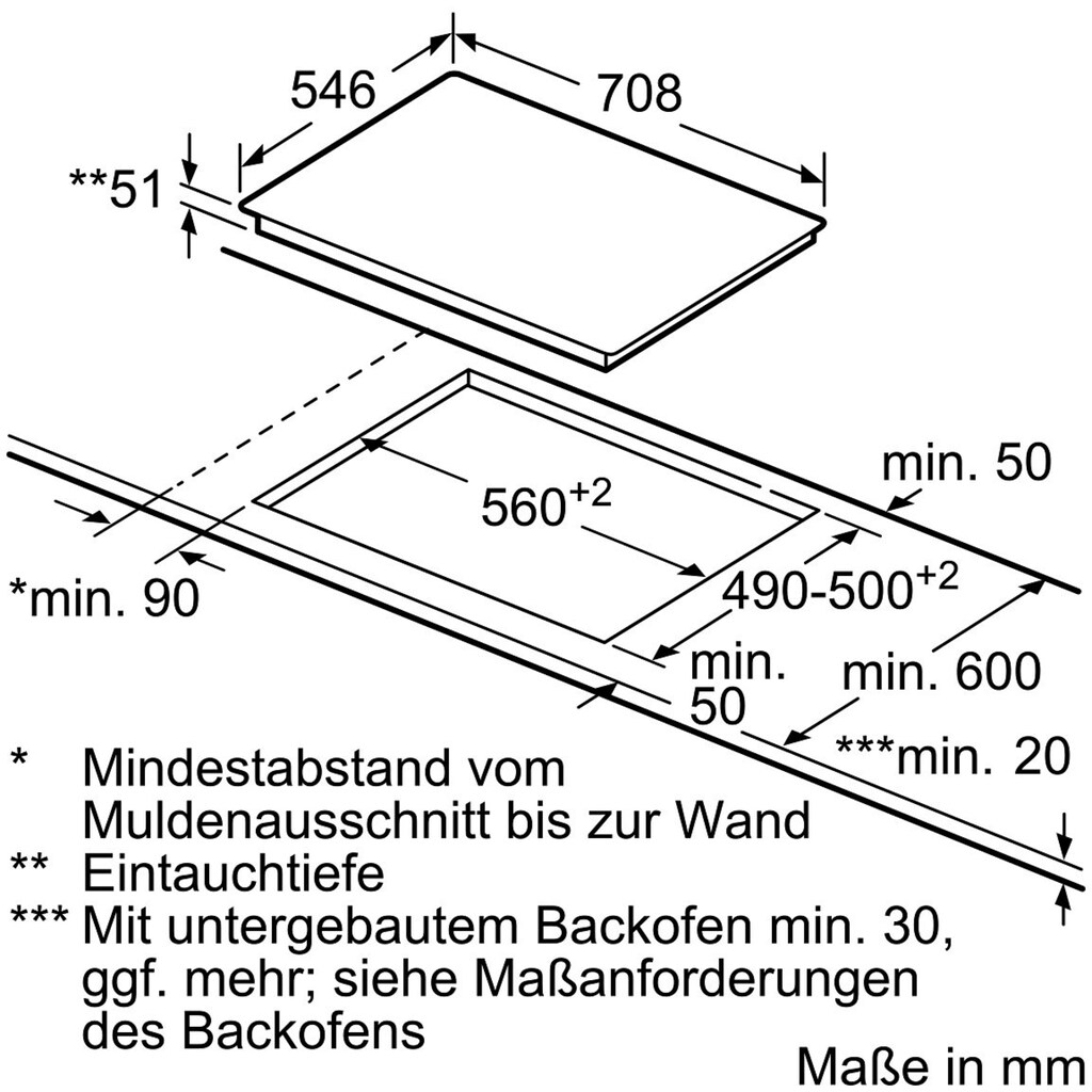 NEFF Flex-Induktions-Kochfeld von SCHOTT CERAN® »T57TT60N0«, T57TT60N0