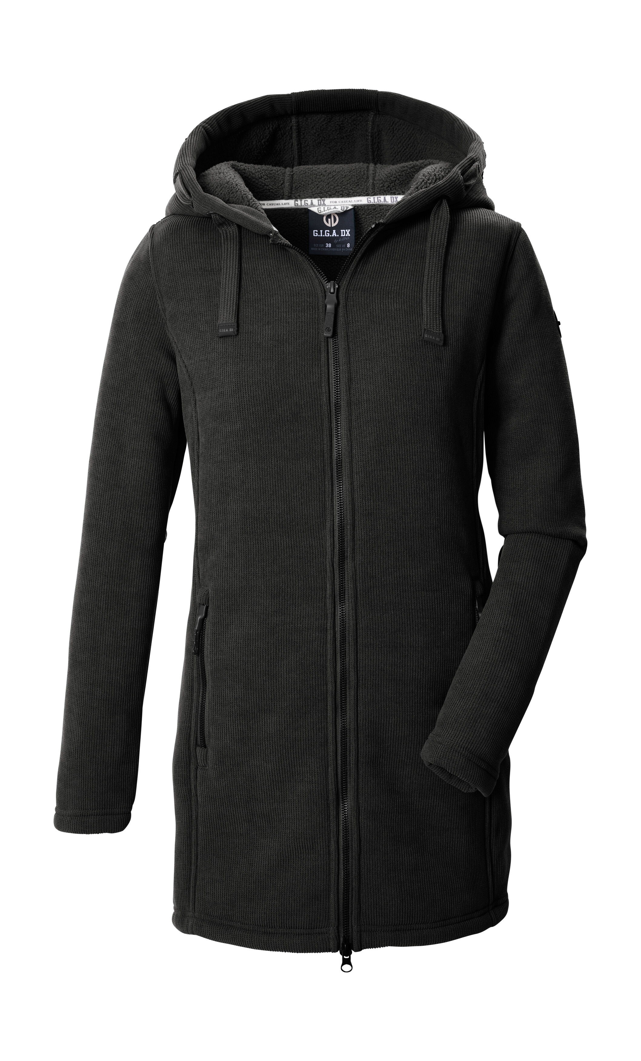 G.I.G.A. DX by killtec Fleecejacke "GW 44 WMN KNTFLC PRK" Leichter Damen Strickfleeceparka, warm, 2-Wege-Reißverschluss