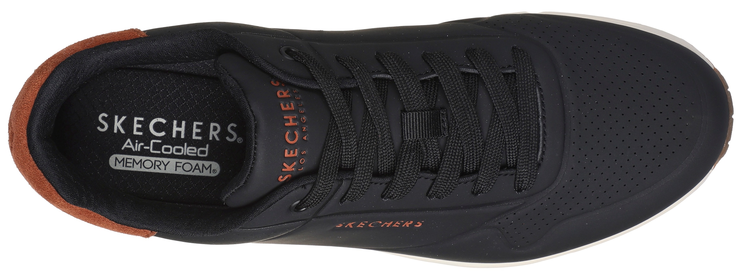 Skechers Sneaker »UNO-SUITED ON AIR«, Freizeitschuh, Halbschuh, Schnürschuh mit modischer Keilsohle