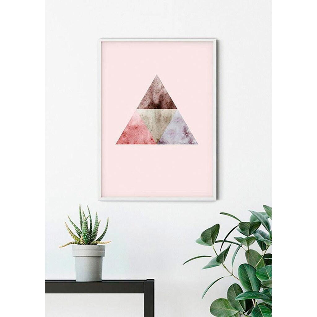 Komar Poster »Triangles Top Red«, Formen-Kunst, (1 St.)