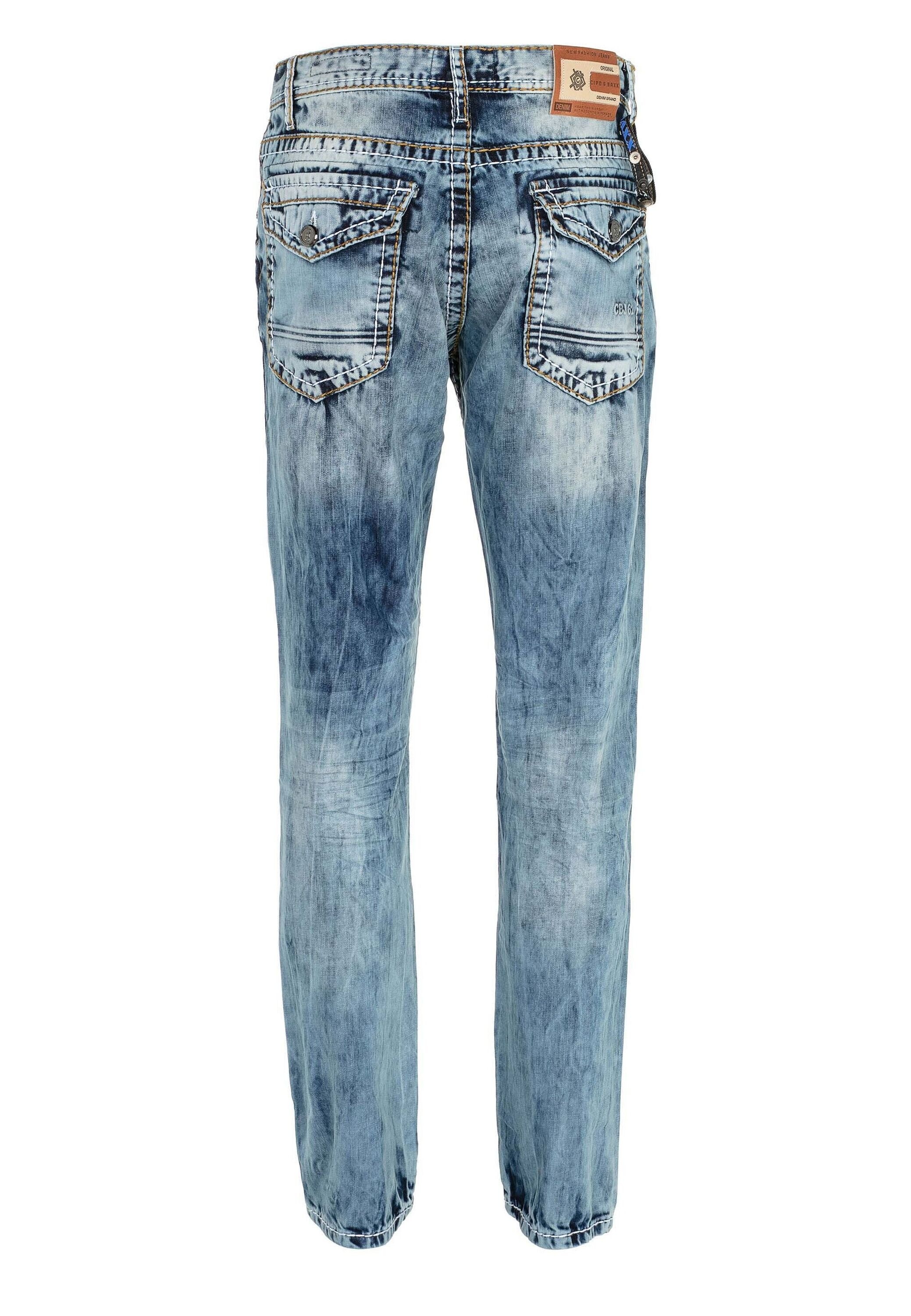 Cipo & Baxx Slim-fit-Jeans »Jeans«, mit Kontrastnähten, CD-434