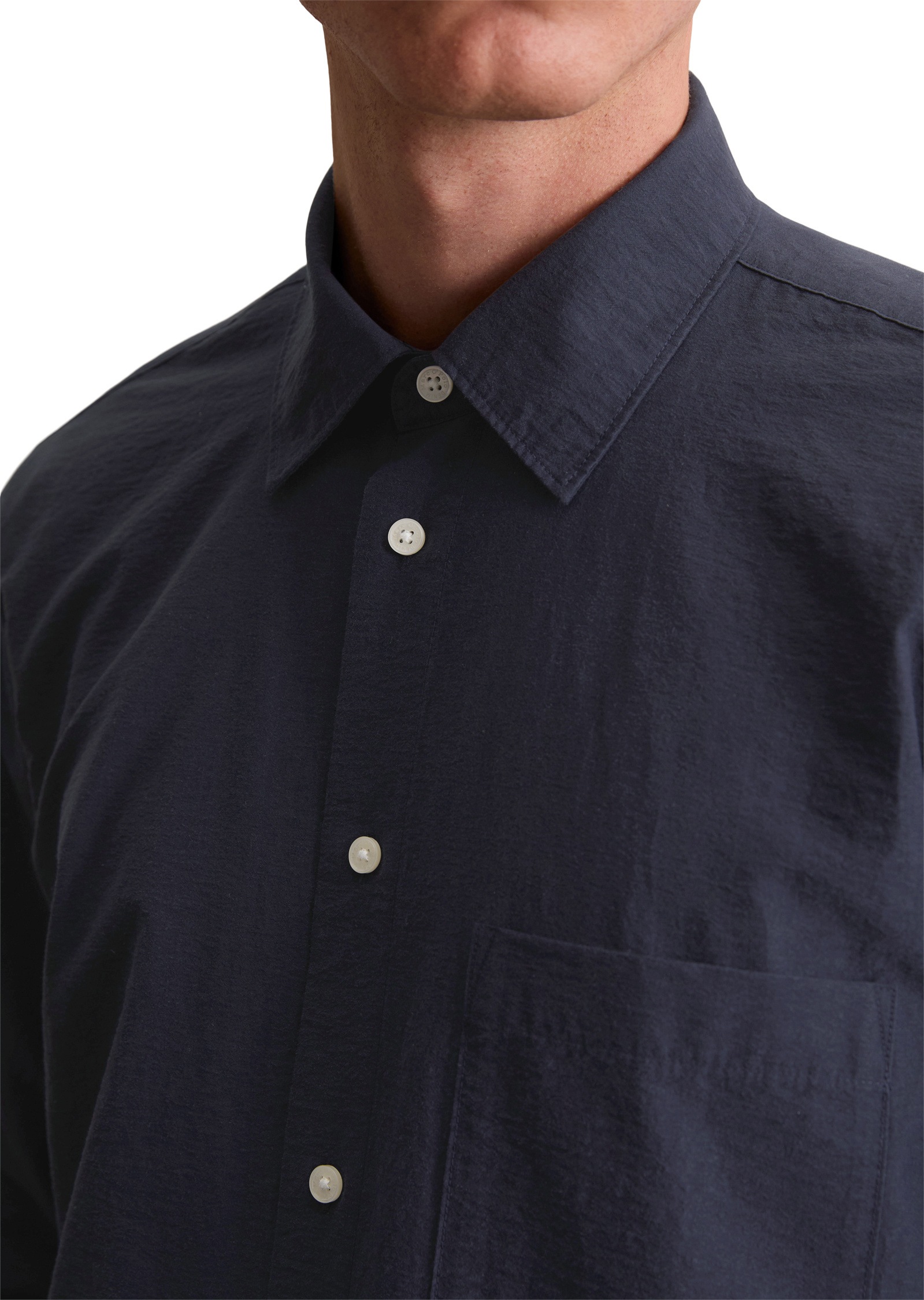 Marc O'Polo DENIM Langarmhemd »mit feiner Crinkle-Struktur«
