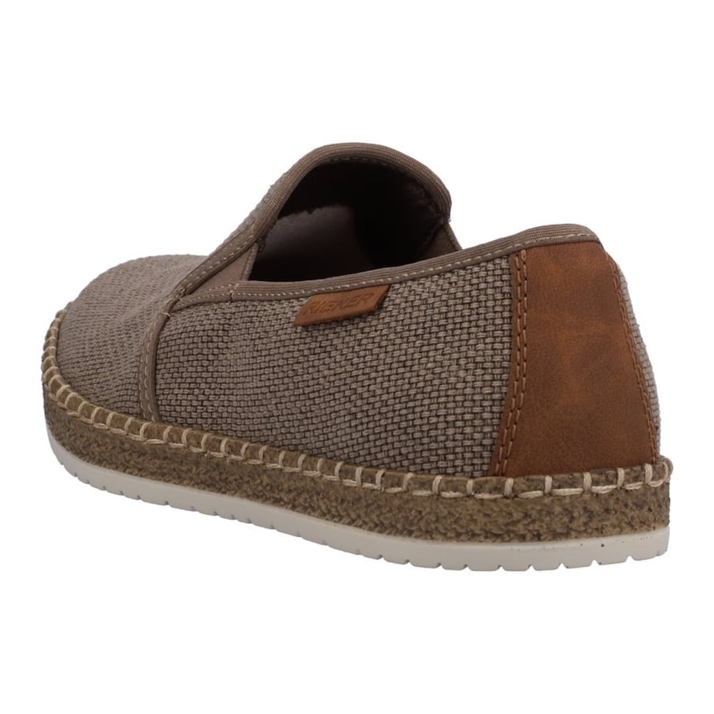 Rieker Espadrille, Slipper, Strandschuh, Sommerschuh mit Stretcheinsätzen