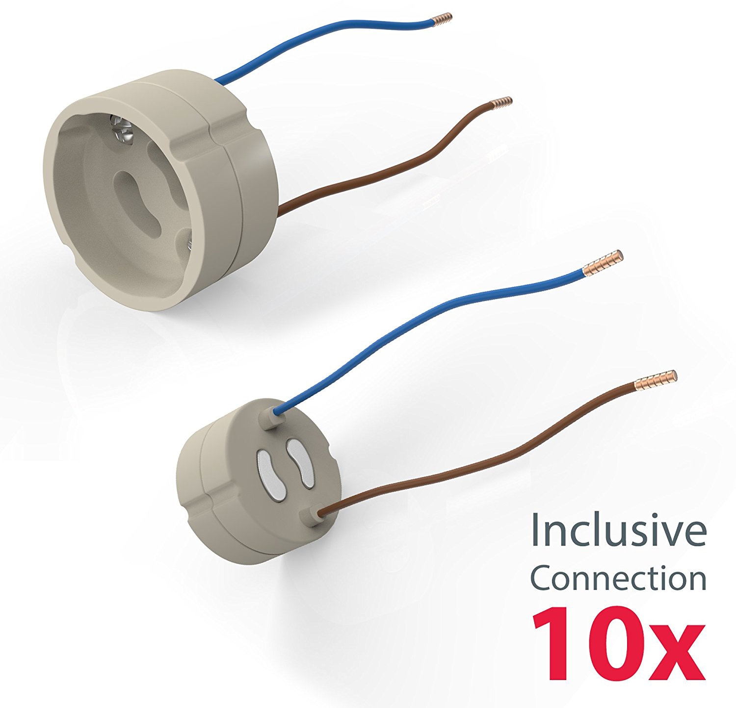 B.K.Licht LED Einbauleuchte, 10 flammig, Leuchtmittel GU10 | ohne Leuchtmittel, Einbauleuchtenrahmen, GU10, 10er-Set, Einbaustrahler, schwenkbar