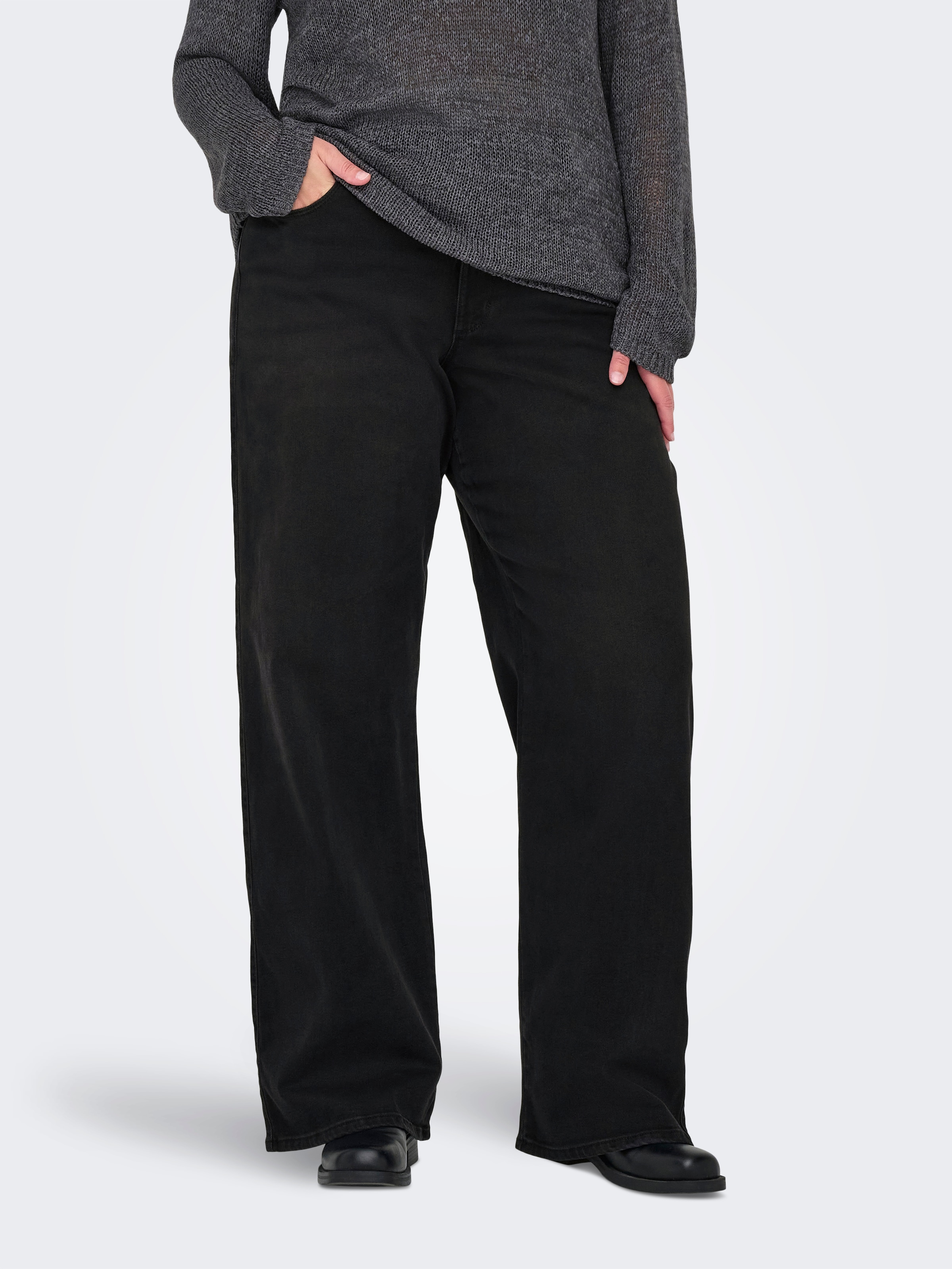 ONLY CARMAKOMA High-waist-Jeans "CARSNOW HW WIDE DNM JEANS PIM WB" günstig online kaufen