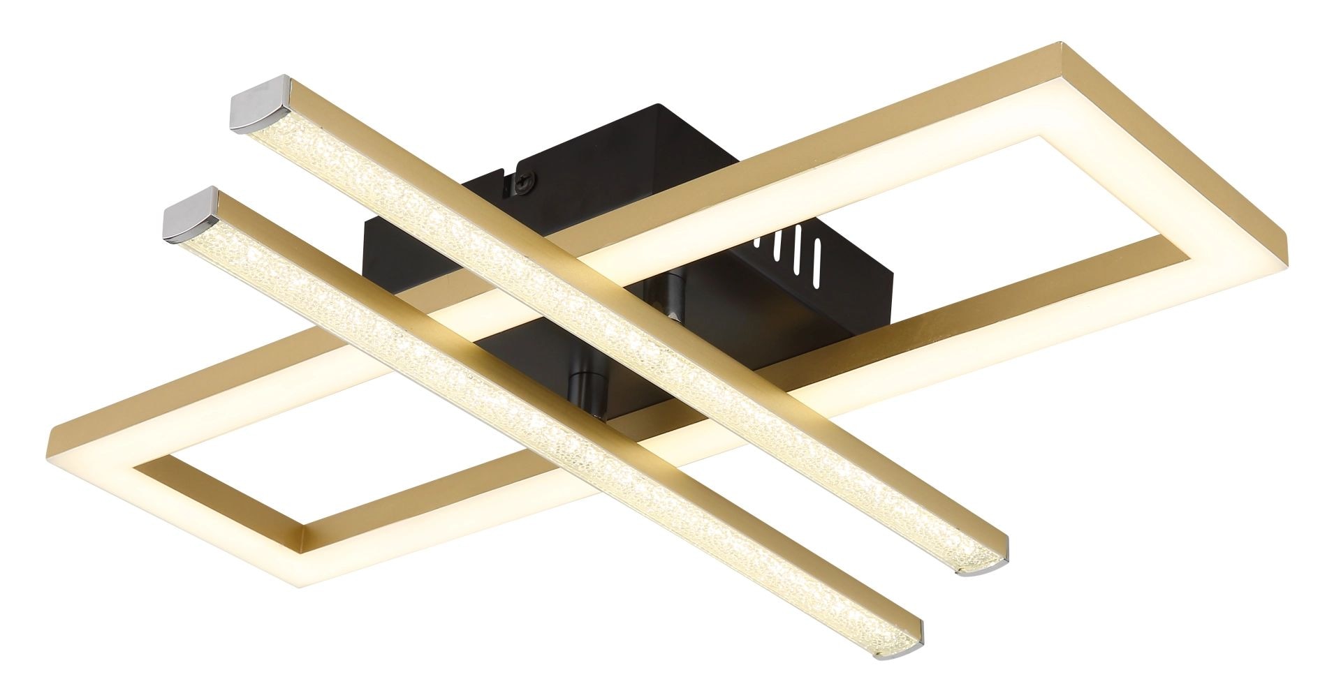 GLOBO LIGHTING LED Deckenleuchte »HIGHWAY« LED-Modul 1 Stk. Warmweiß Deckenlampe, Kristalle, beweglich, Wohnbereich, Essbereich, Flur