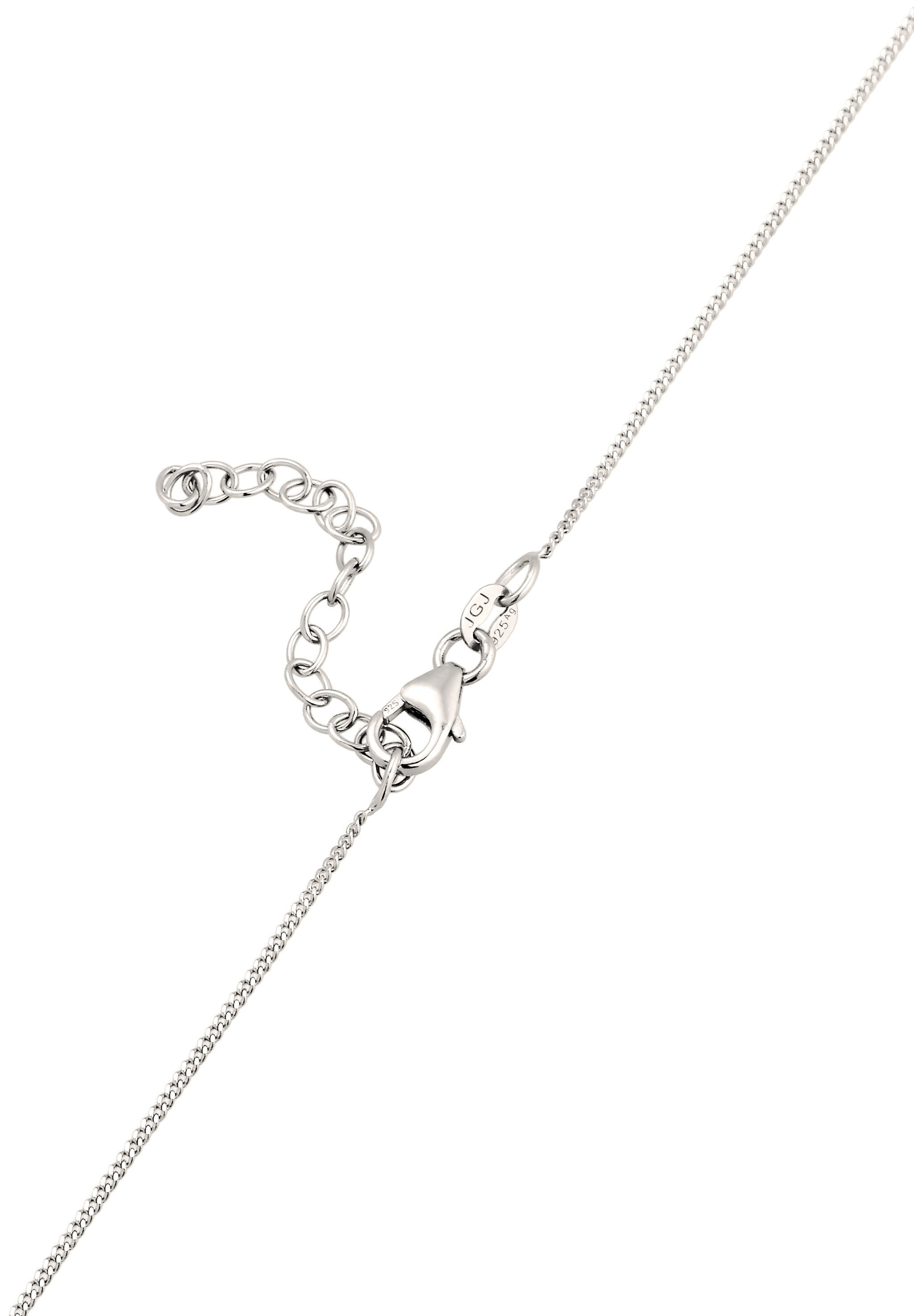 Elli »Halskette Topas Citrin Synthetischer Smaragd 925 Sterling Silber«