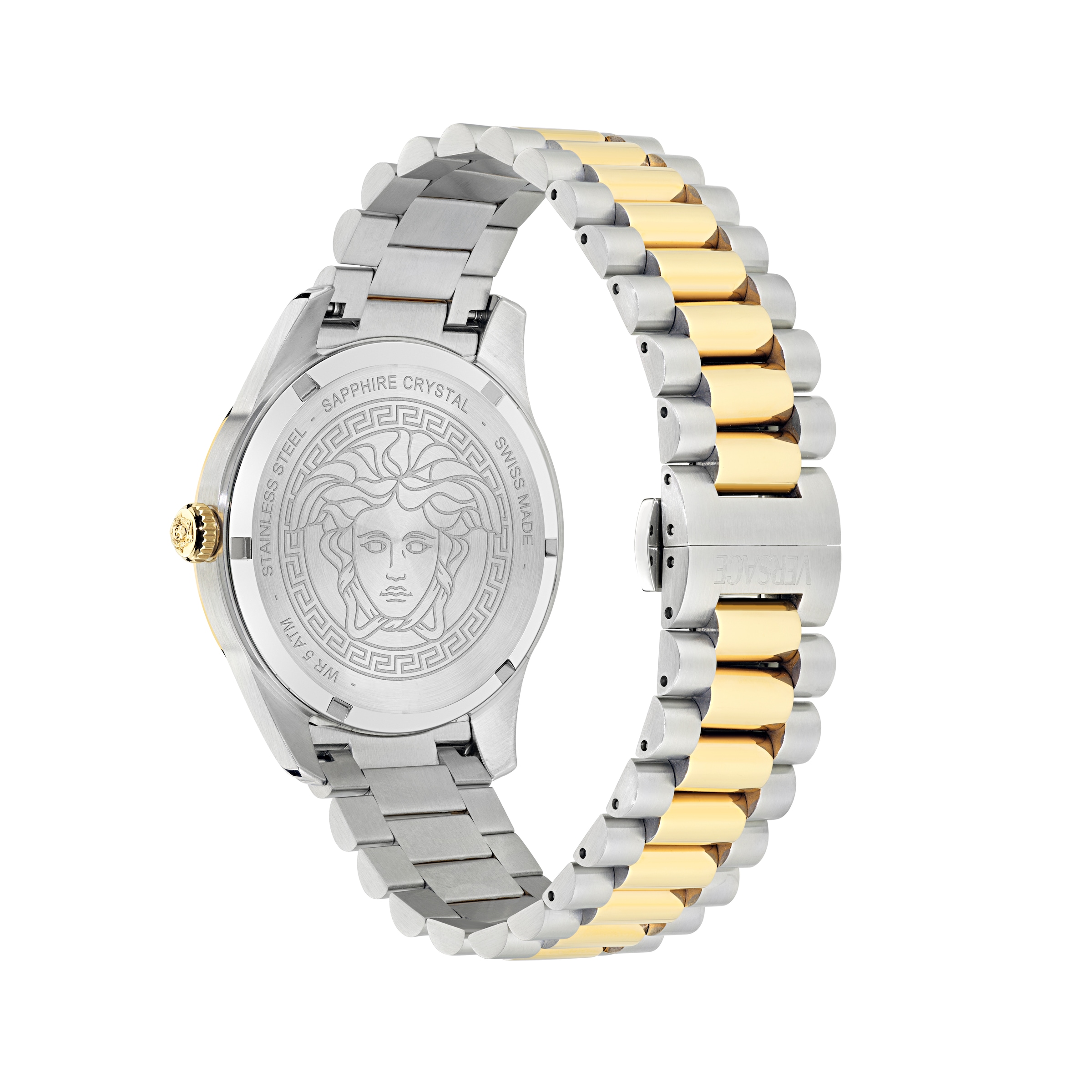 Versace Quarzuhr »APODIS« Armbanduhr, Herrenuhr, Swiss Made, Edelstahlarmband, analog, GMT