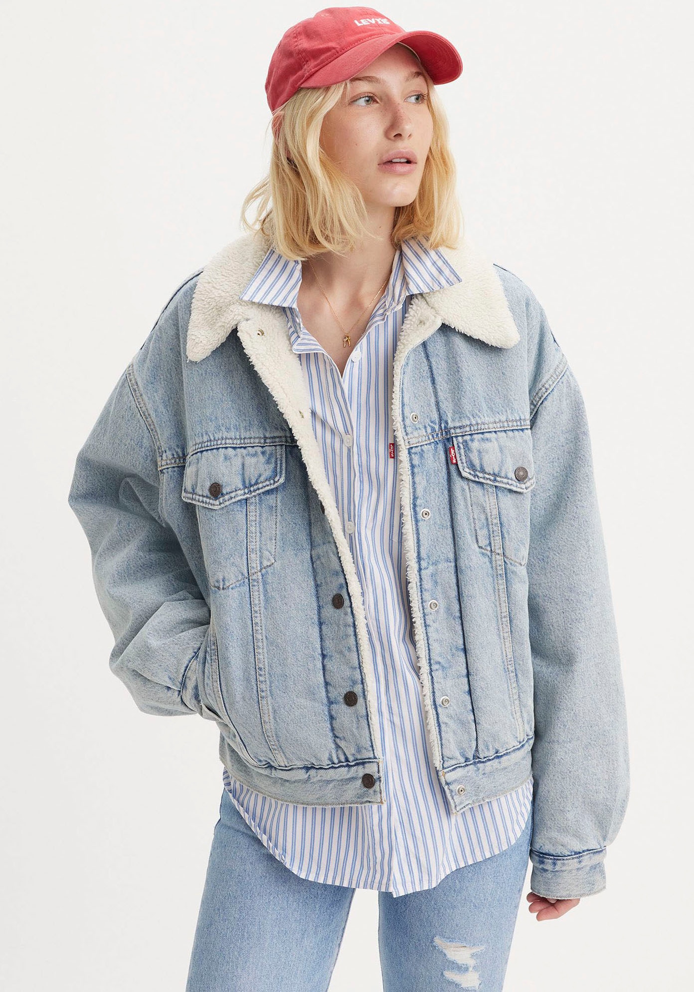 Levi's® Jeansjacke »SHERPA TRUCKER«, mit Teddyplüsch