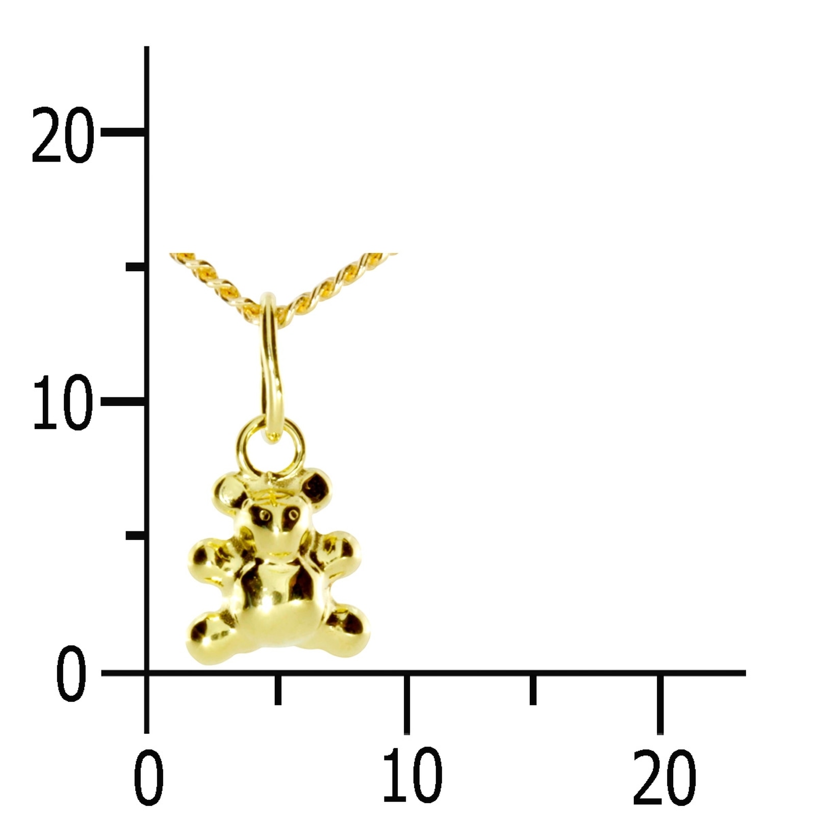OSTSEE-SCHMUCK Kette und Anhänger Set »- Teddy - Gold 333/000 -,«